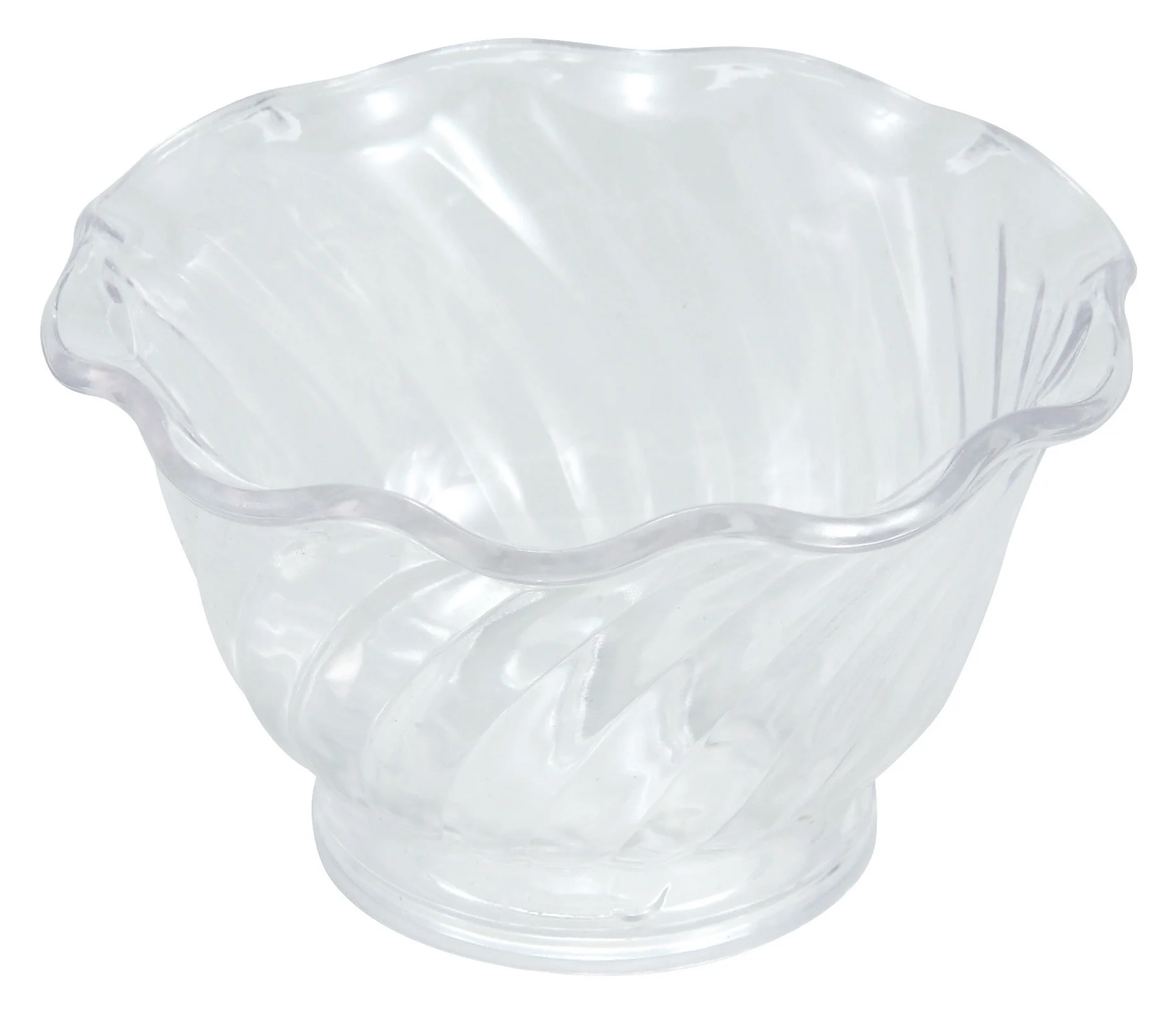 Winco ICC-5C 5 Oz Ice Cream/Berry Dish BPA Free SAN Plastic Clear