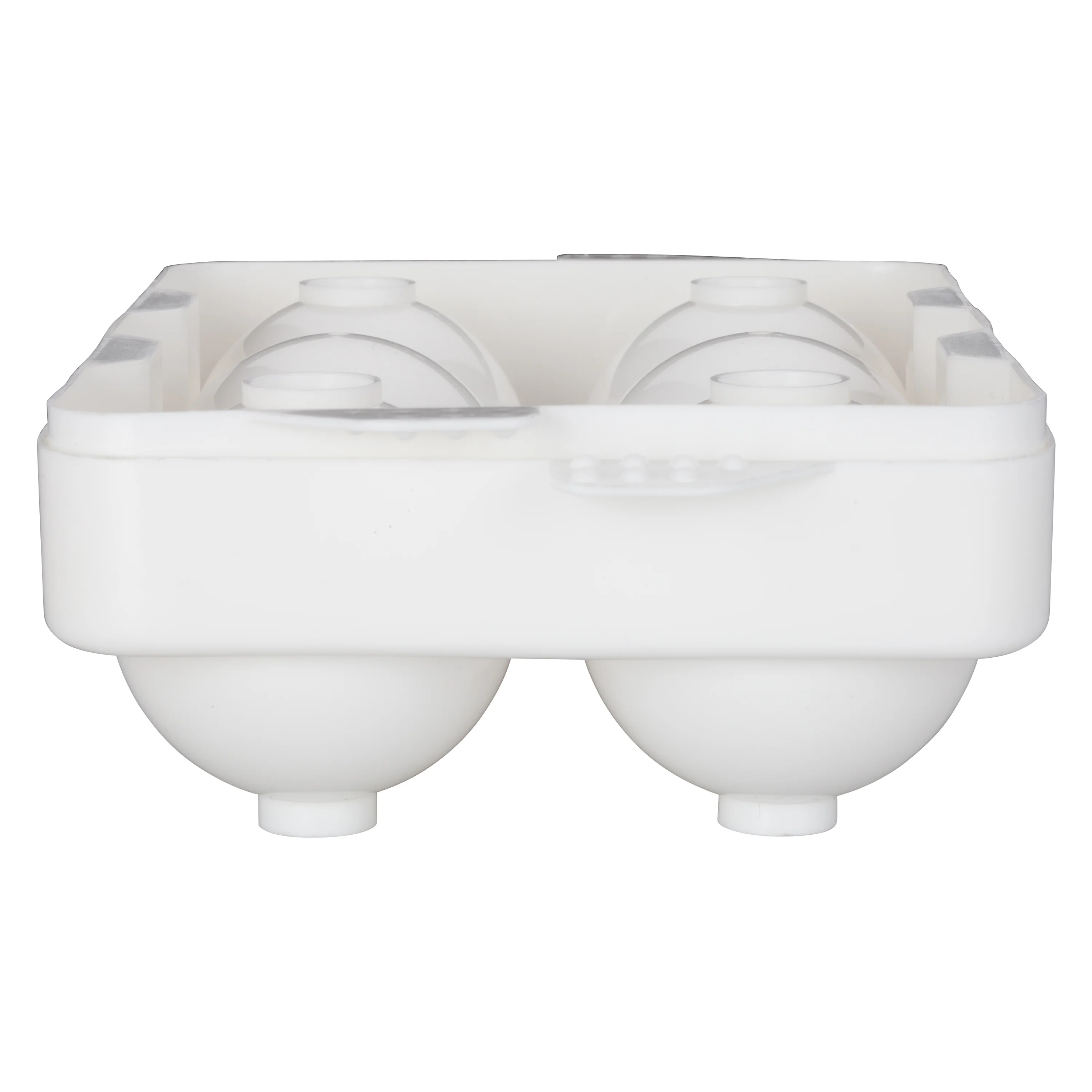 Winco ICCP-6W Ice Cube Tray 2-Piece Producing Spherical 2-Inch Cubes White Polypropylene - Image 2