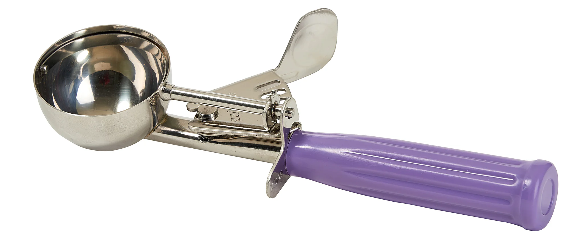 Winco ICD-20P 2 Oz Ice Cream Disher Purple Plastic Stainless Steel with Thumb Press - Image 2