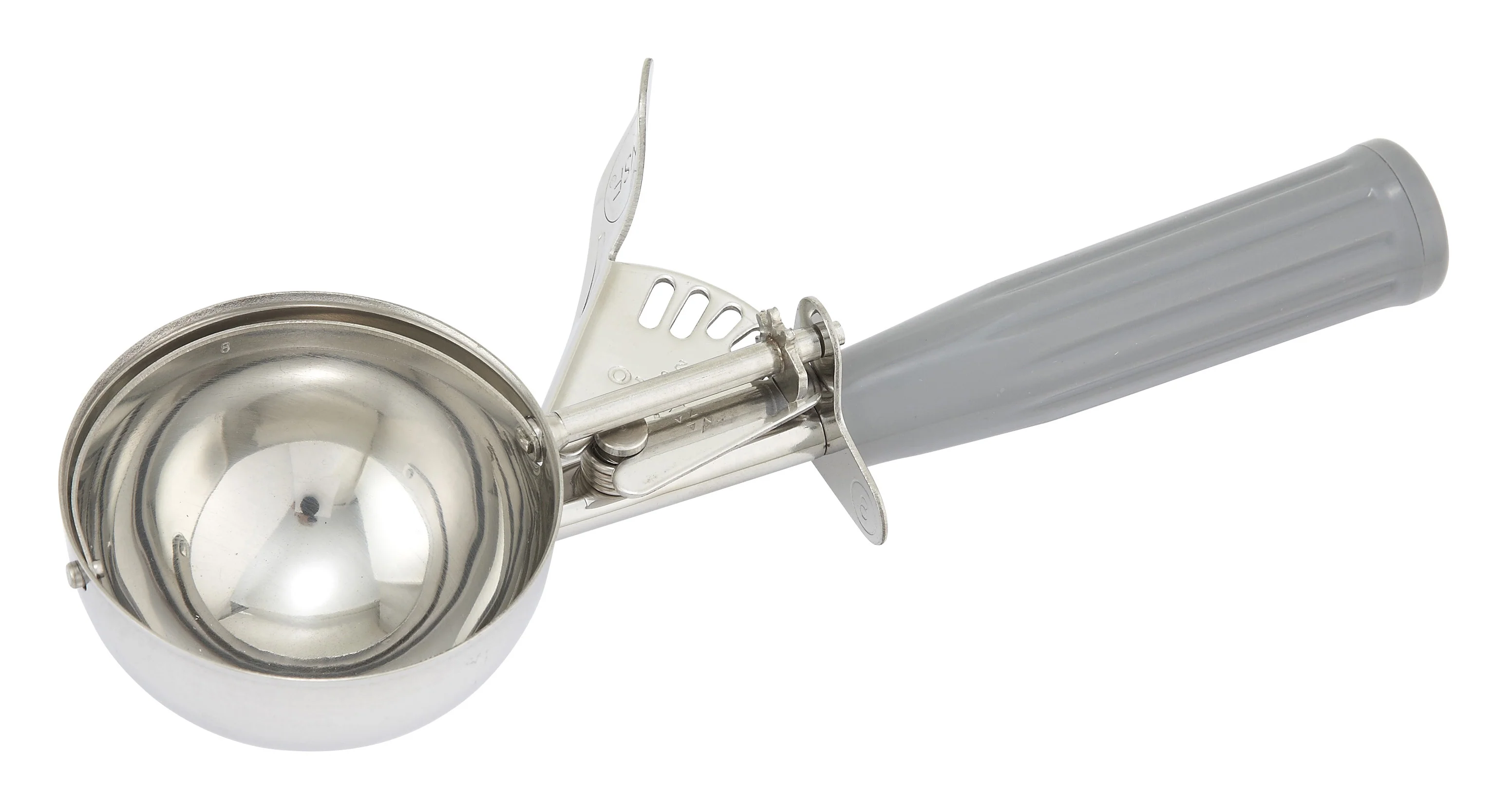 Winco ICD-8 4 Oz Ice Cream Disher Gray Plastic Handle Stainless Steel - Image 3