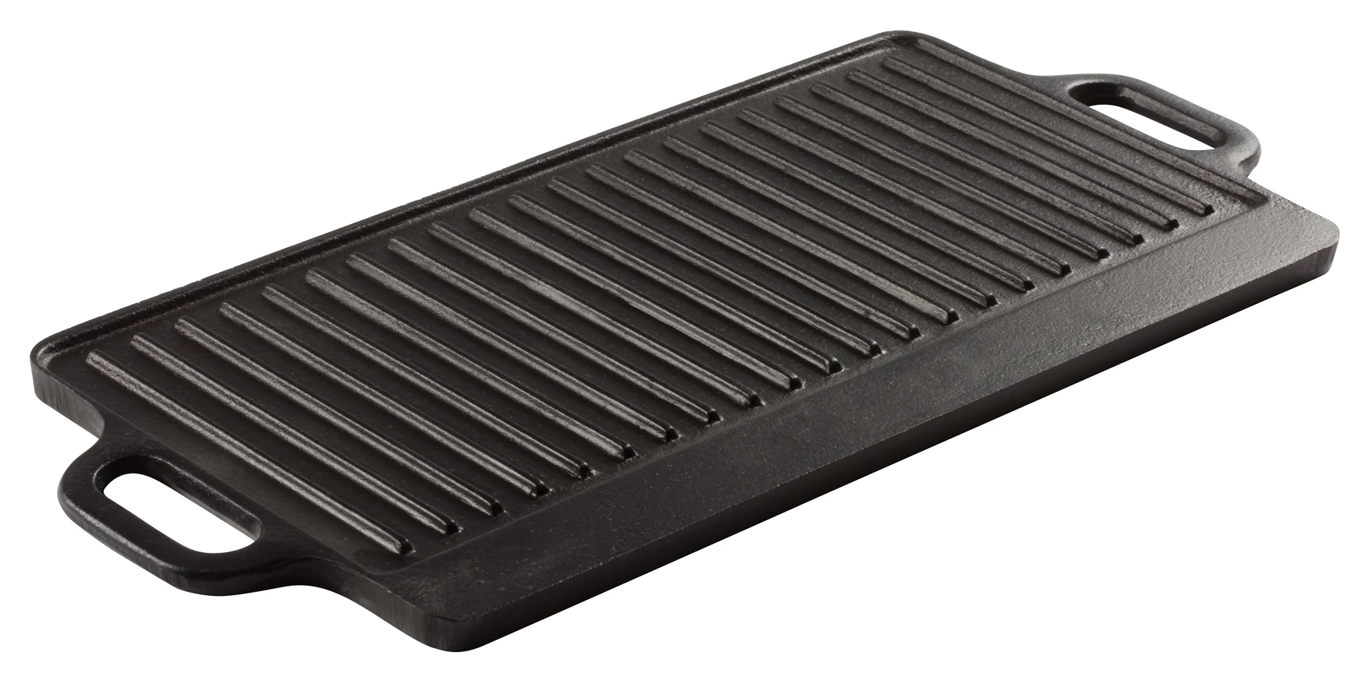 Winco IGD-2095 20 Inch Rectangular Griddle with Reversible Surfaces Cast Iron - Image 2