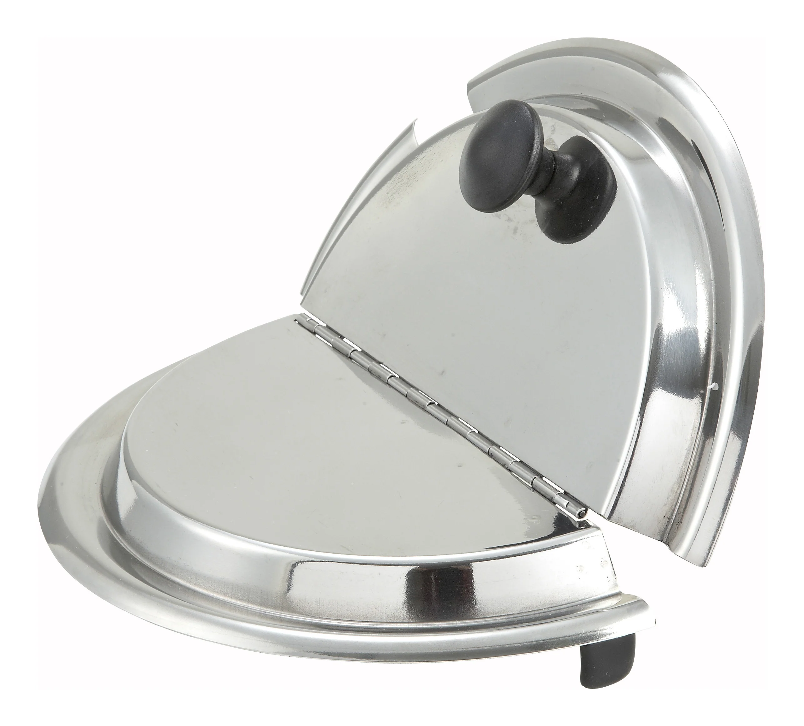 Winco INSH-7 Quarts Hinged Inset Cover for 7 Qt Heavy Weight Stainless Steel Mirror Finish