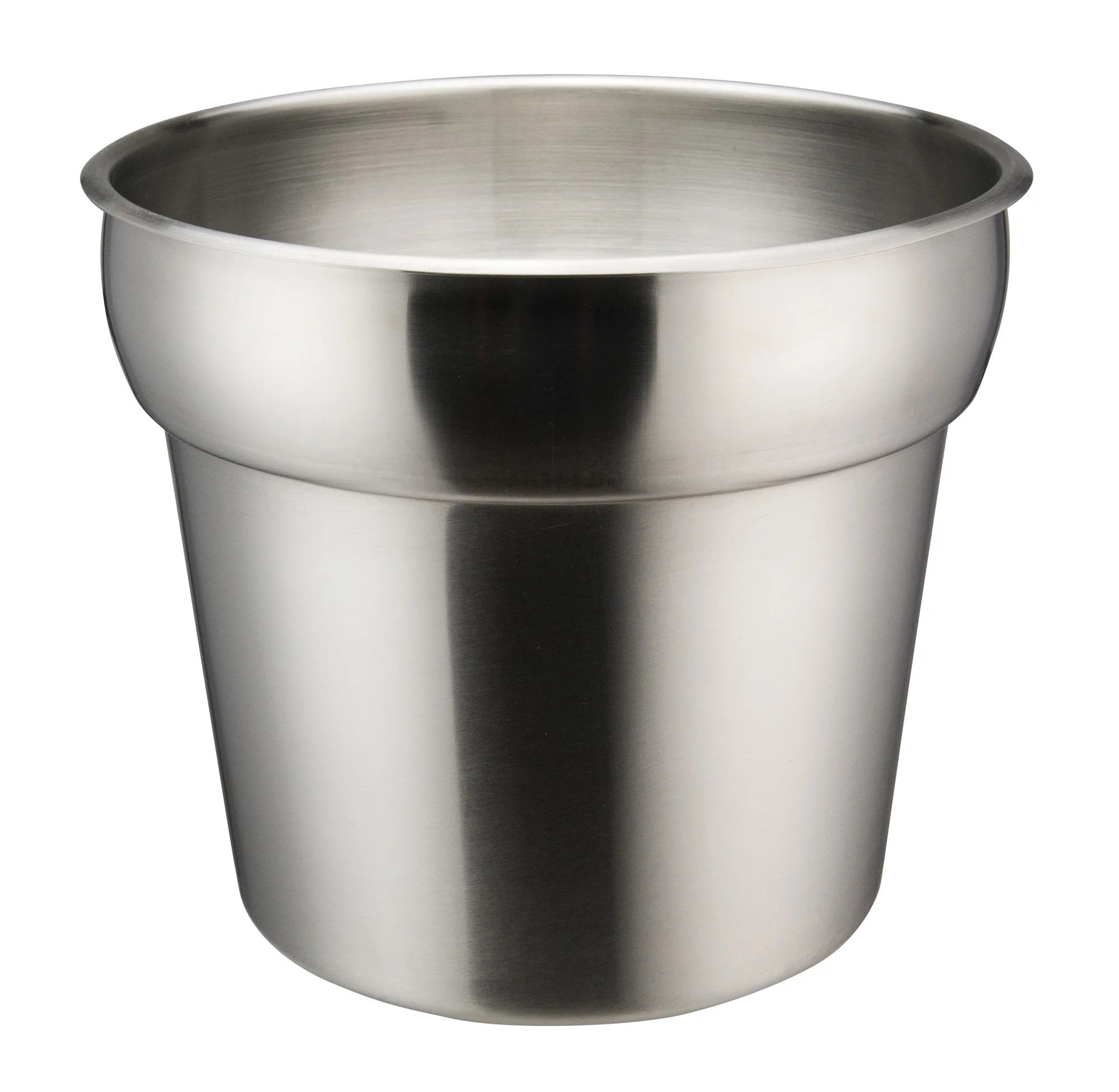 Winco INSN-7 7 Qt. Round Vegetable Inset with Satin Finish Stainless Steel - Image 2