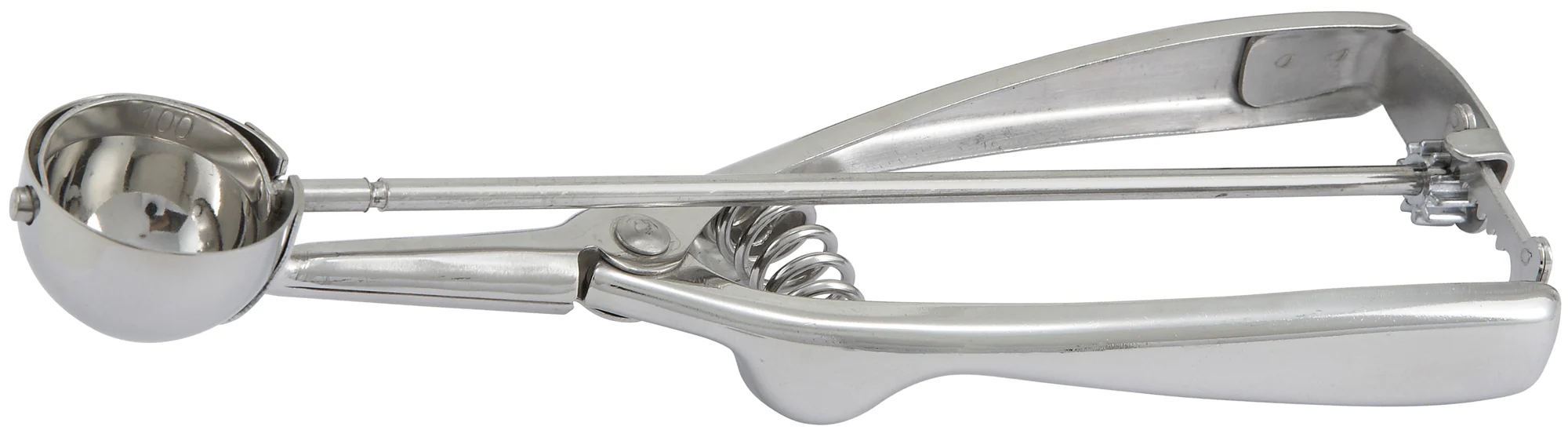 Winco ISS-100 3/8 Oz Disher/Portioner Round 1-1/8 Inch Diameter Stainless Steel - Image 2