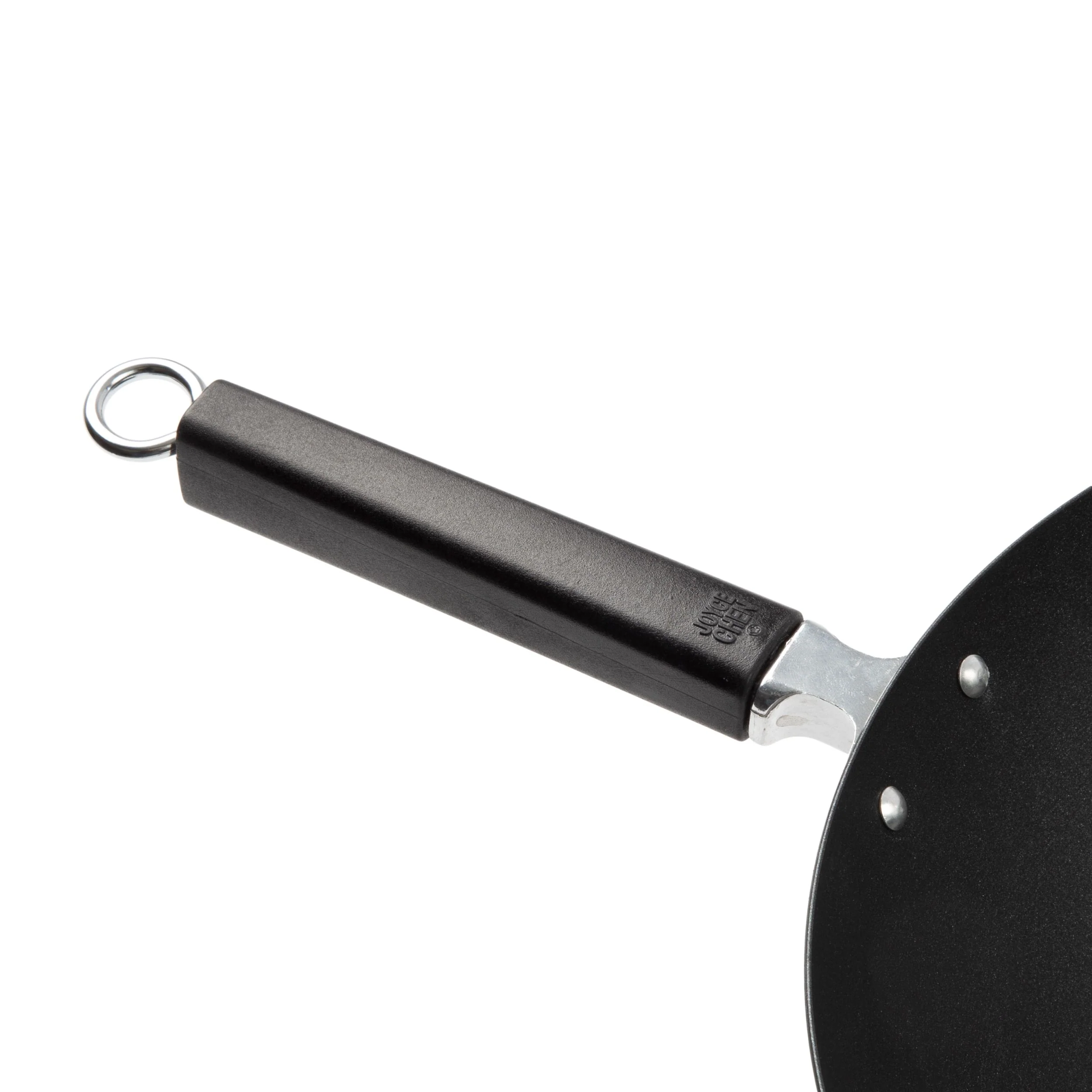 Winco J22-0040 14 Inch Wok Carbon Steel Flat Bottom with Phenolic Handles - Image 6