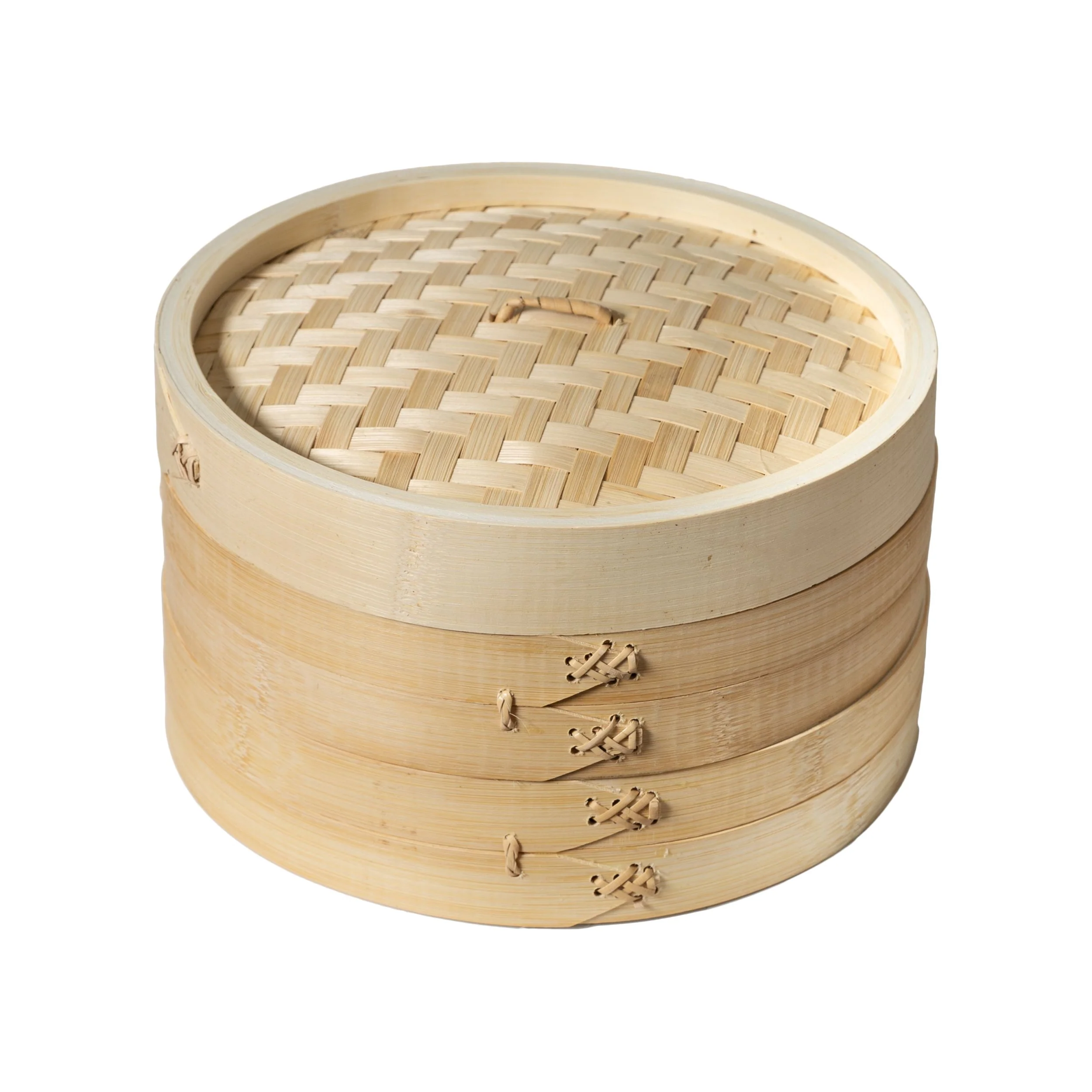 Bamboo Steamer Basket - Winco J26-0013 10" 2-Tier Joyce Chen Set