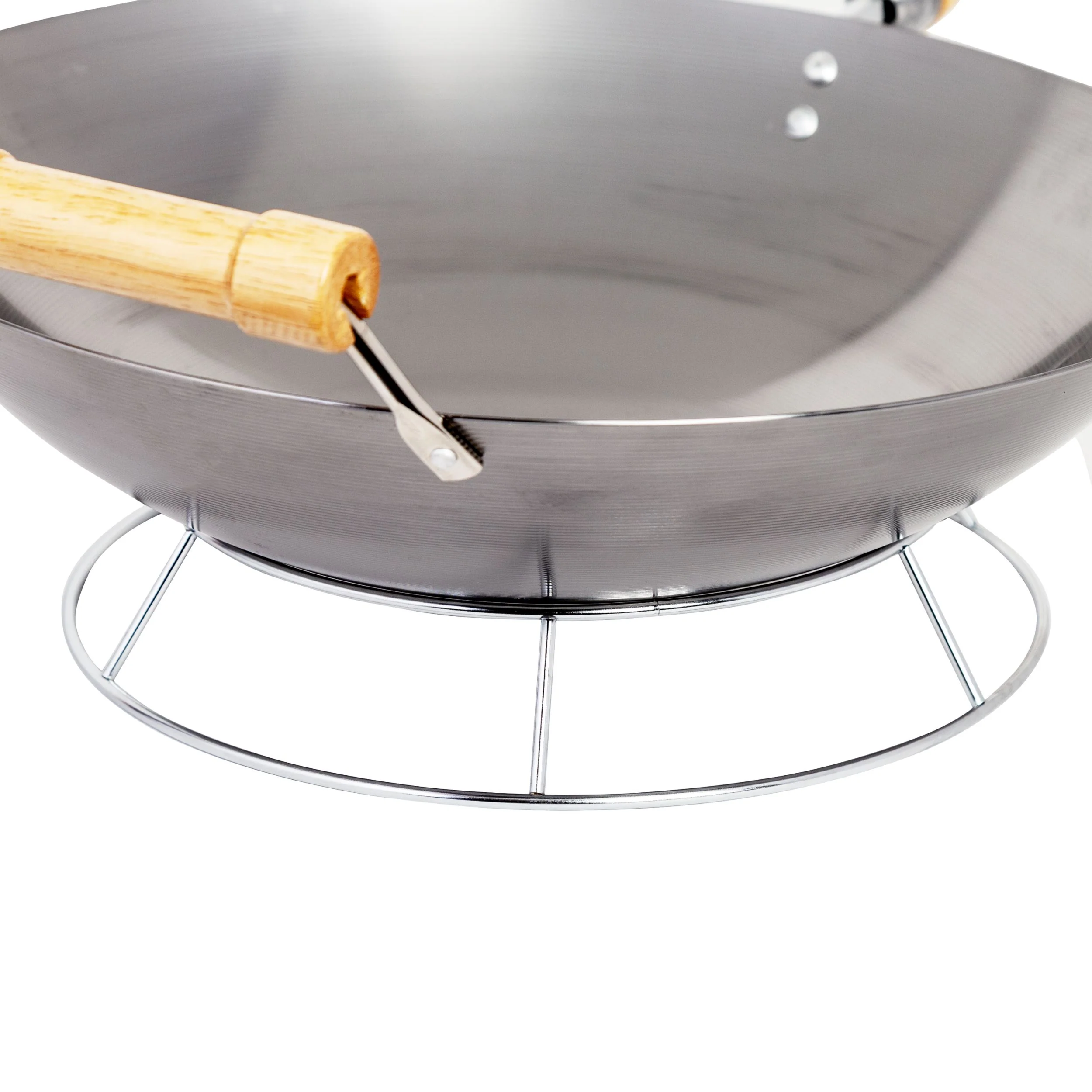 Winco J31-0063 10 Inch Wok Ring with Traditional Round Bottom Woks - Image 2