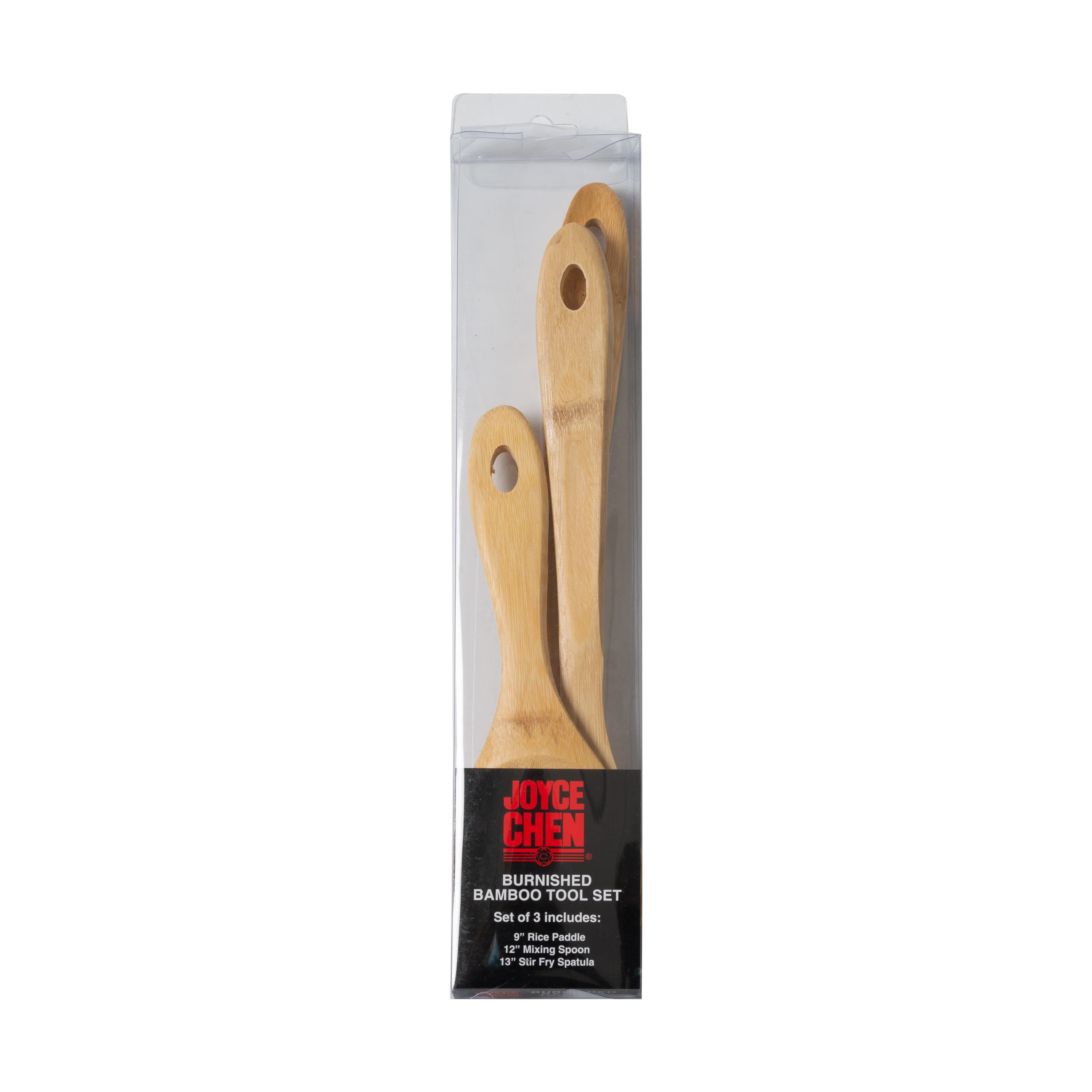 Winco J33-2018 3 Inch Burnished Bamboo Utensil Kitchen Tool Set with Eco-Friendly Design - Image 3
