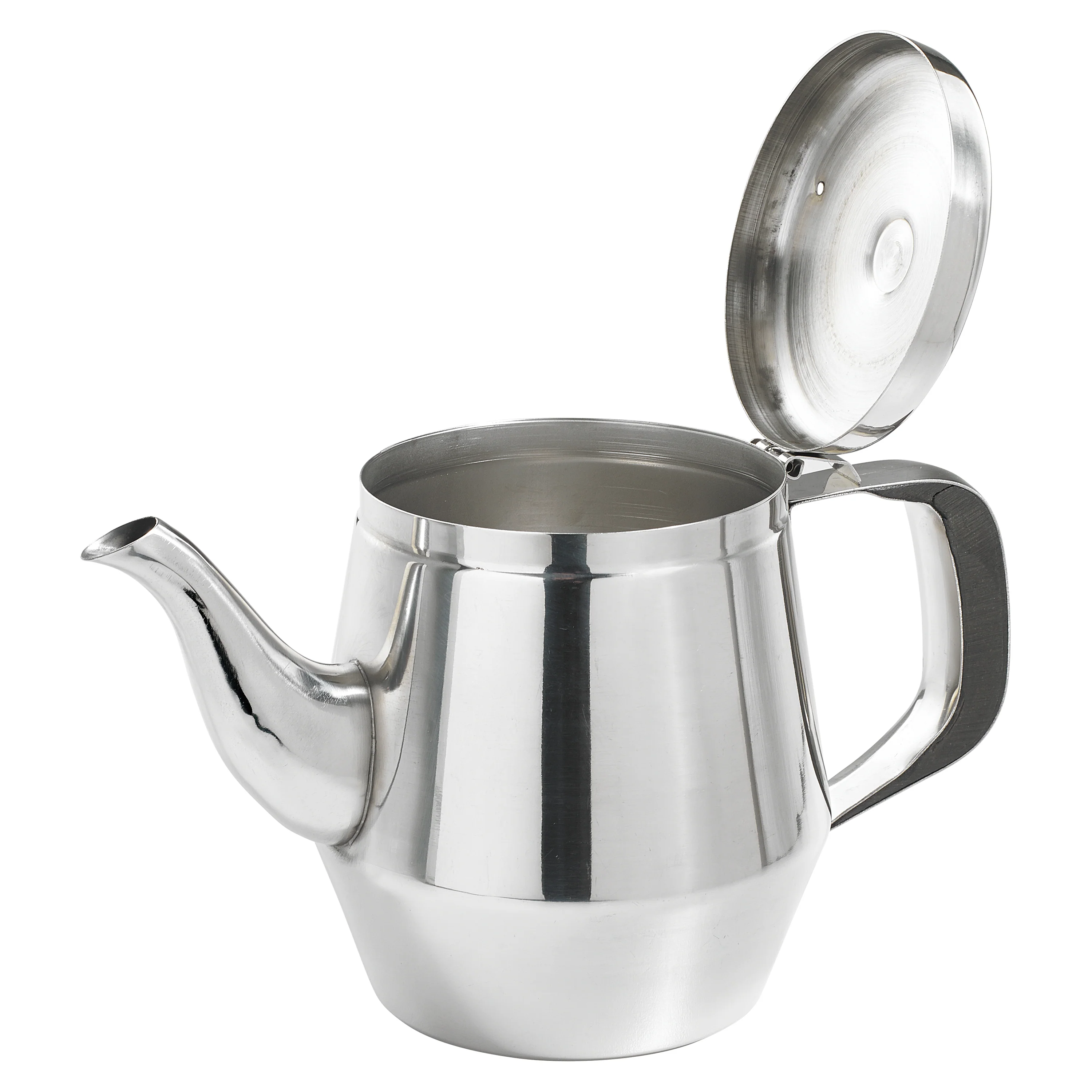 Gooseneck Teapot Stainless Steel 20 oz - Winco JB2920 Mirror Finish, Bakelite Handle - Image 3