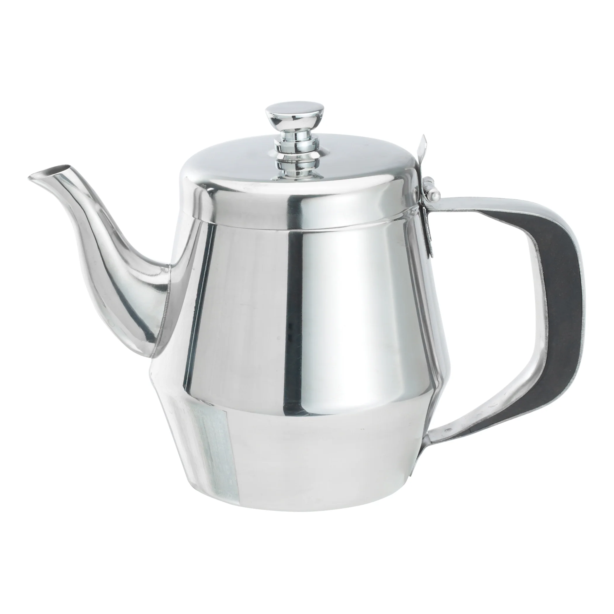 Gooseneck Teapot Stainless Steel 20 oz - Winco JB2920 Mirror Finish, Bakelite Handle - Image 4