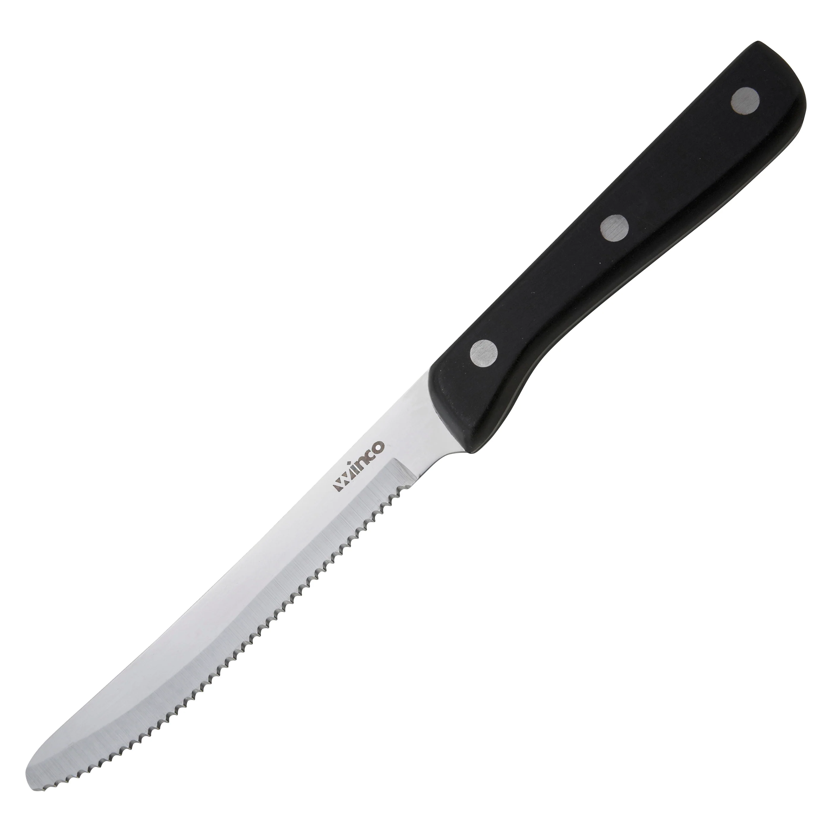 Winco K-80P 5 Inch Blade 9-1/2 Inch Overall Jumbo Steak Knife with POM Handle - Image 2