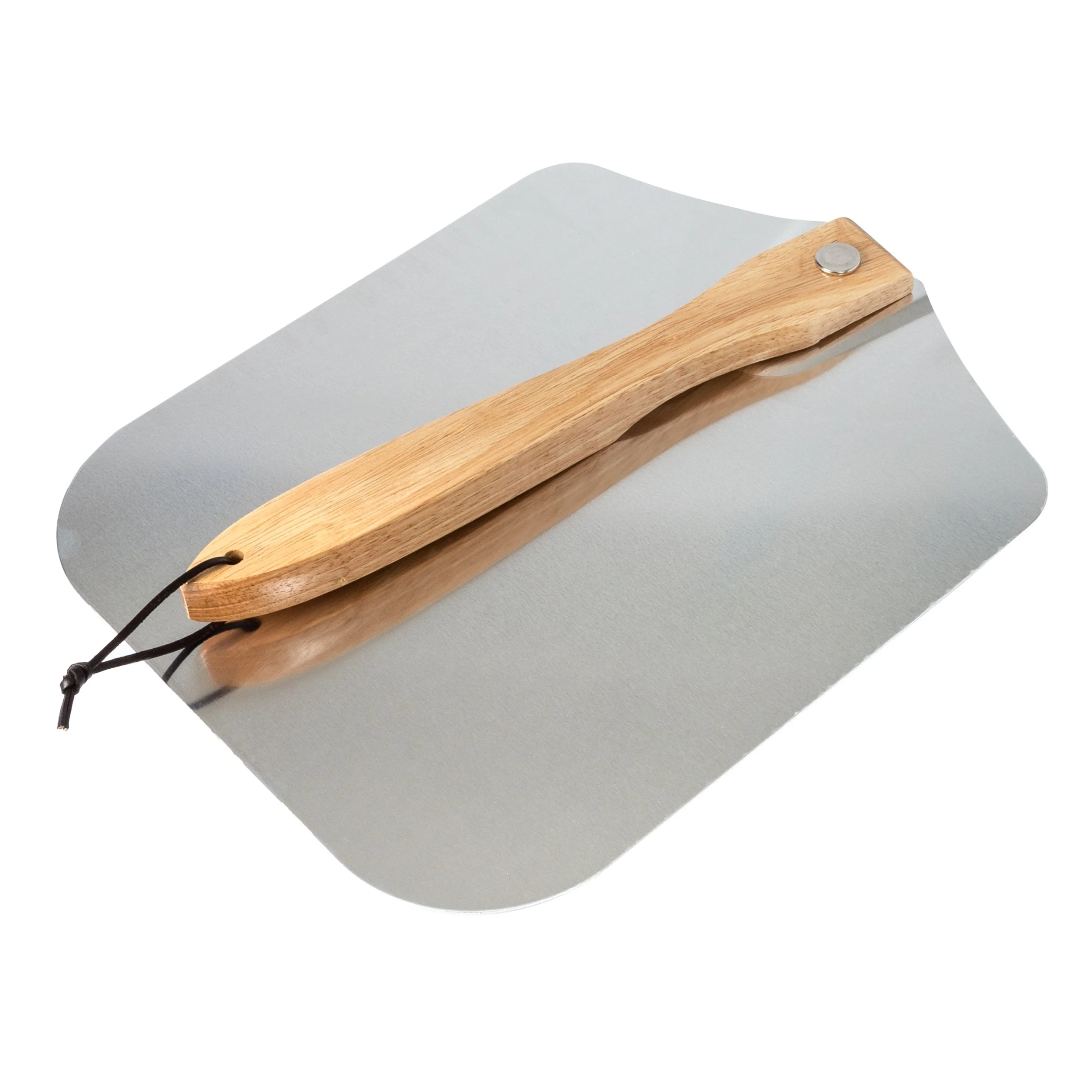 Winco KCH-08435 12 Inch Pizza Peel with Folding Handle Aluminum - Image 2