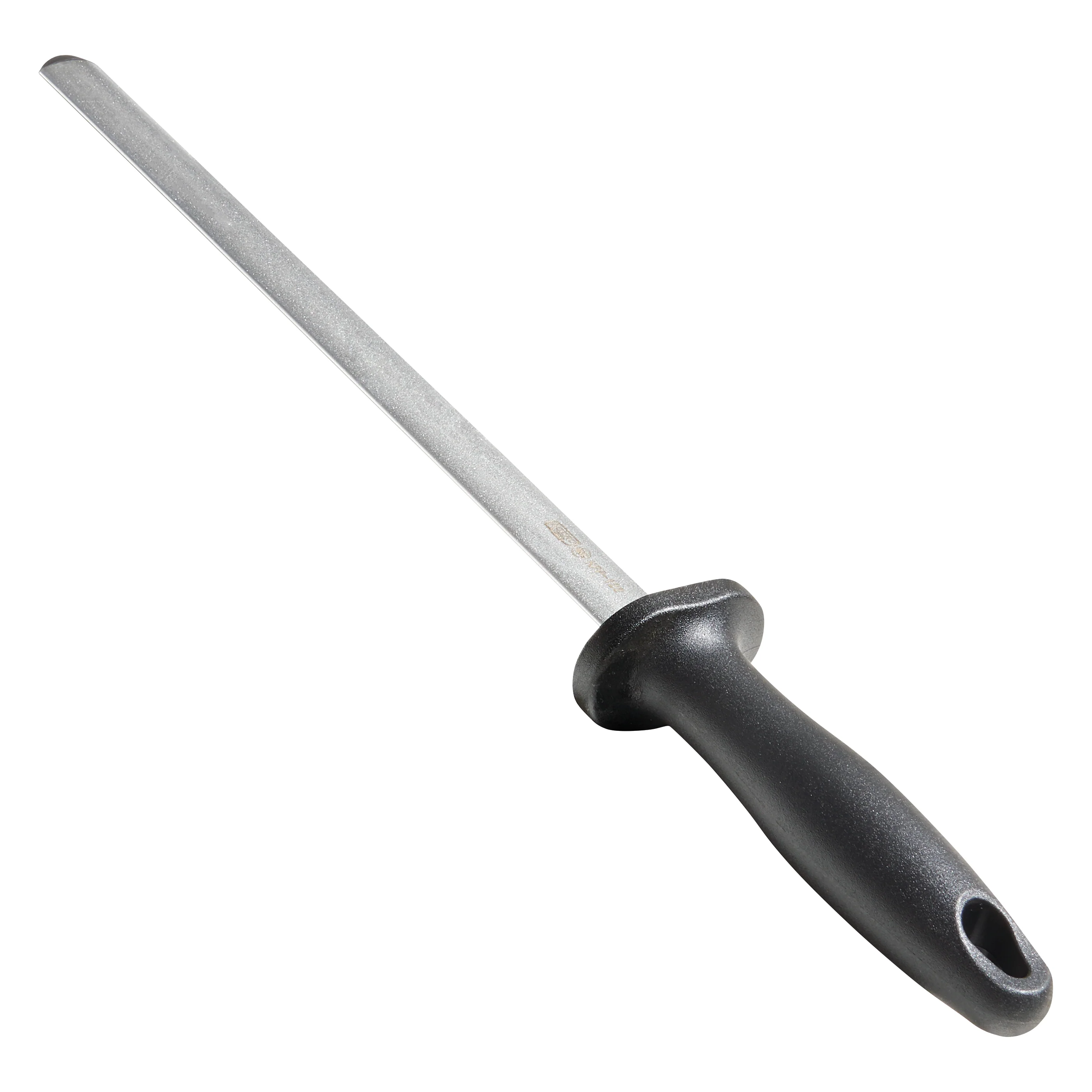 Winco KFP-122 12 Inch Diamond Coated Oval Sharpening Steel Nylon Handle - Image 3