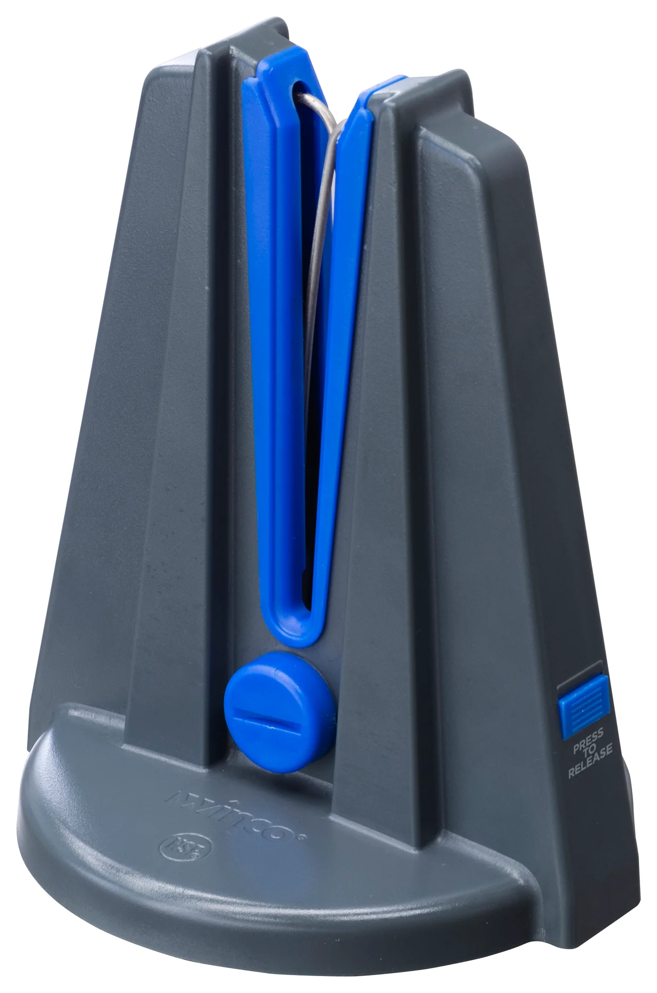 Winco KSP-6 6-3/4 Inch Width Hands-free Knife Sharpener with Diamond-coated Rod - Image 2