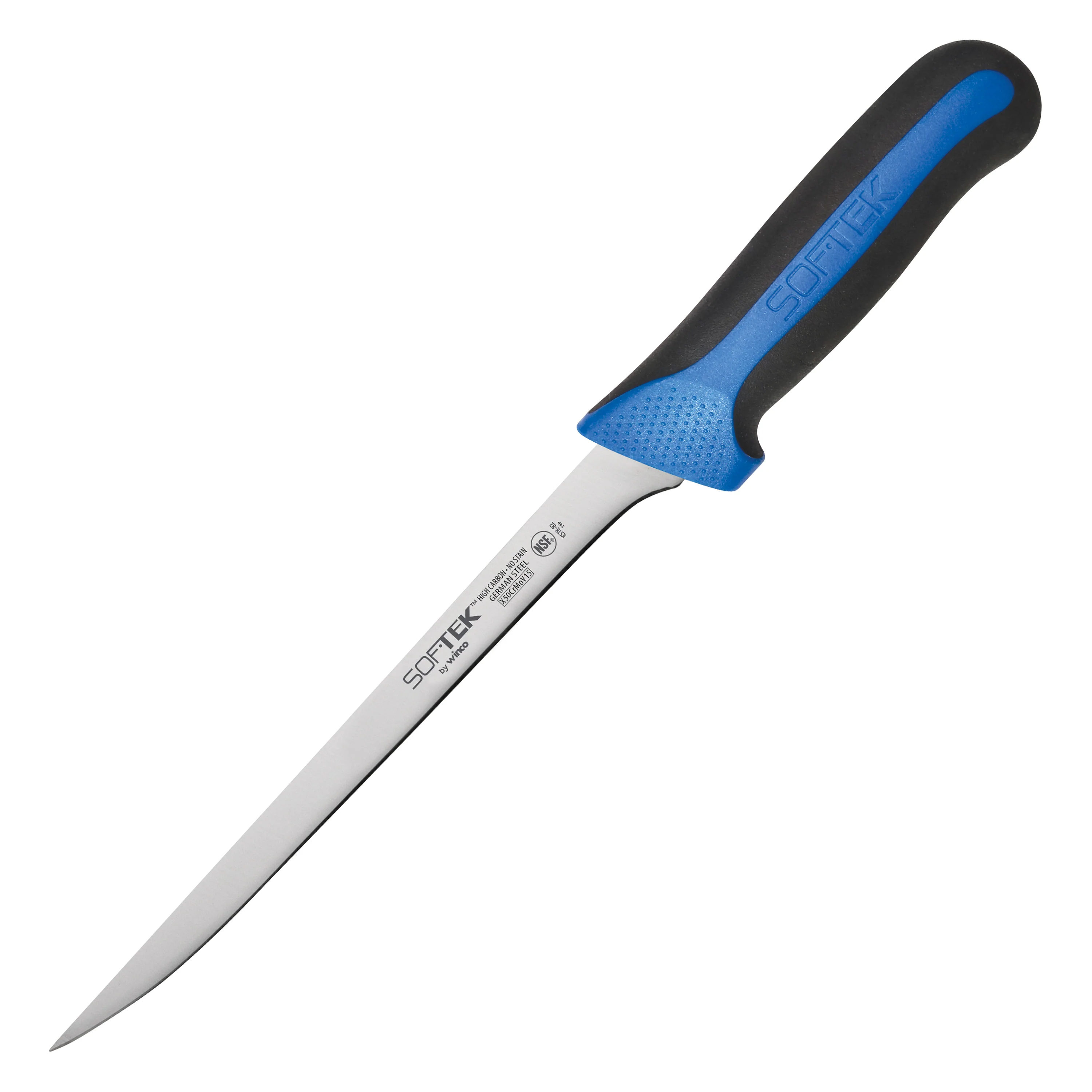 Winco KSTK-82 8 Inch Blade Flexible Knife High Carbon Non-Slip TPR Handle - Image 2