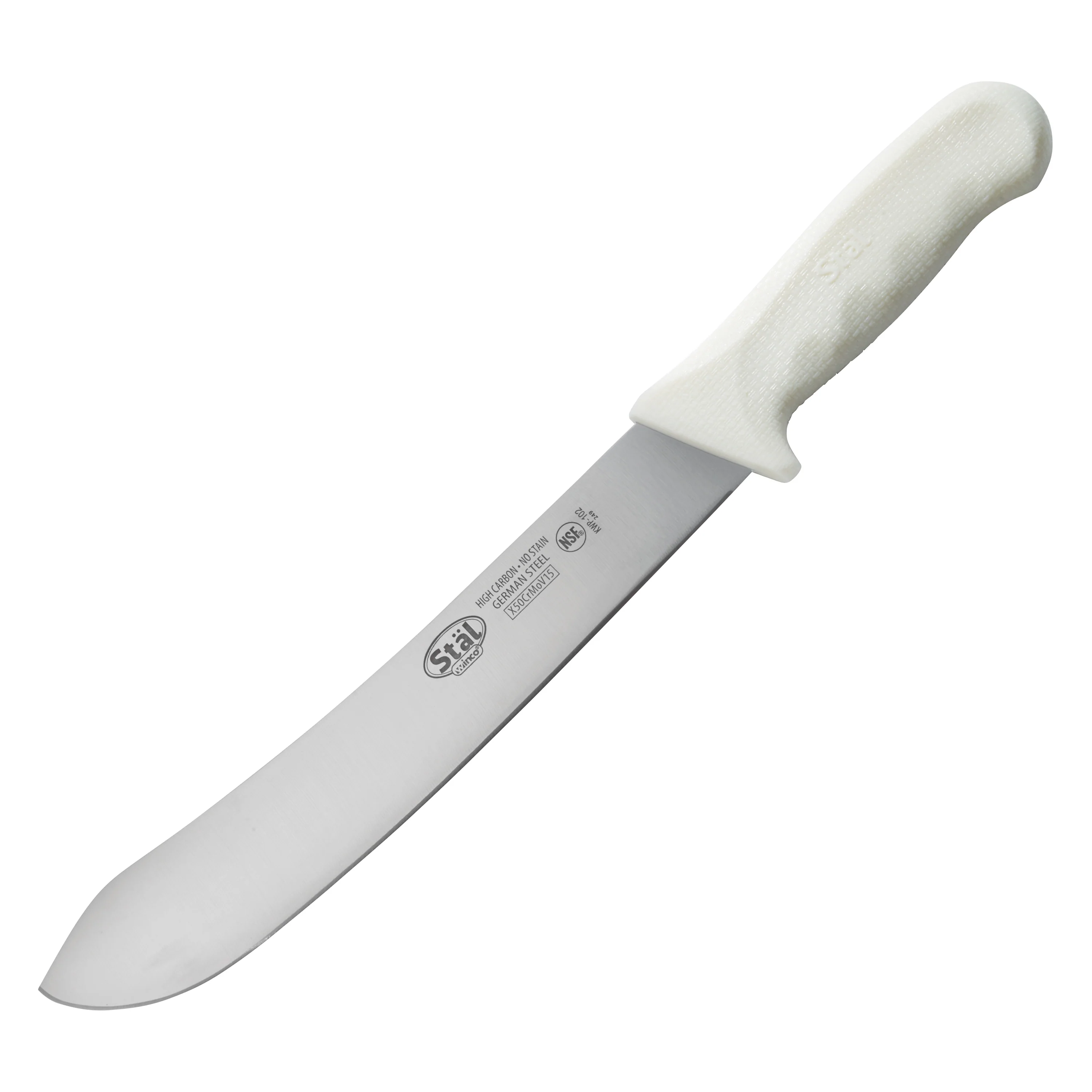 Commercial Butcher Knife - Winco KWP-102 10" High-Carbon Stainless Steel - Image 2