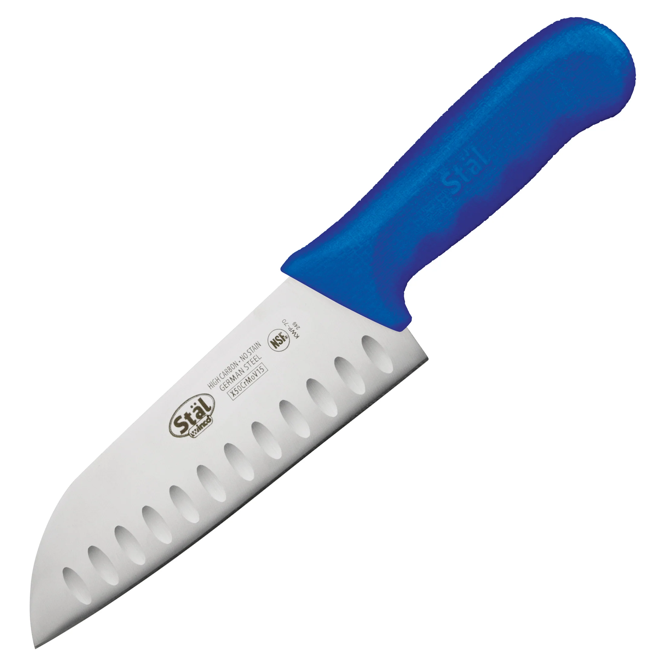 Winco 7" Professional Santoku Knife - High-Carbon Stainless Steel - Image 2