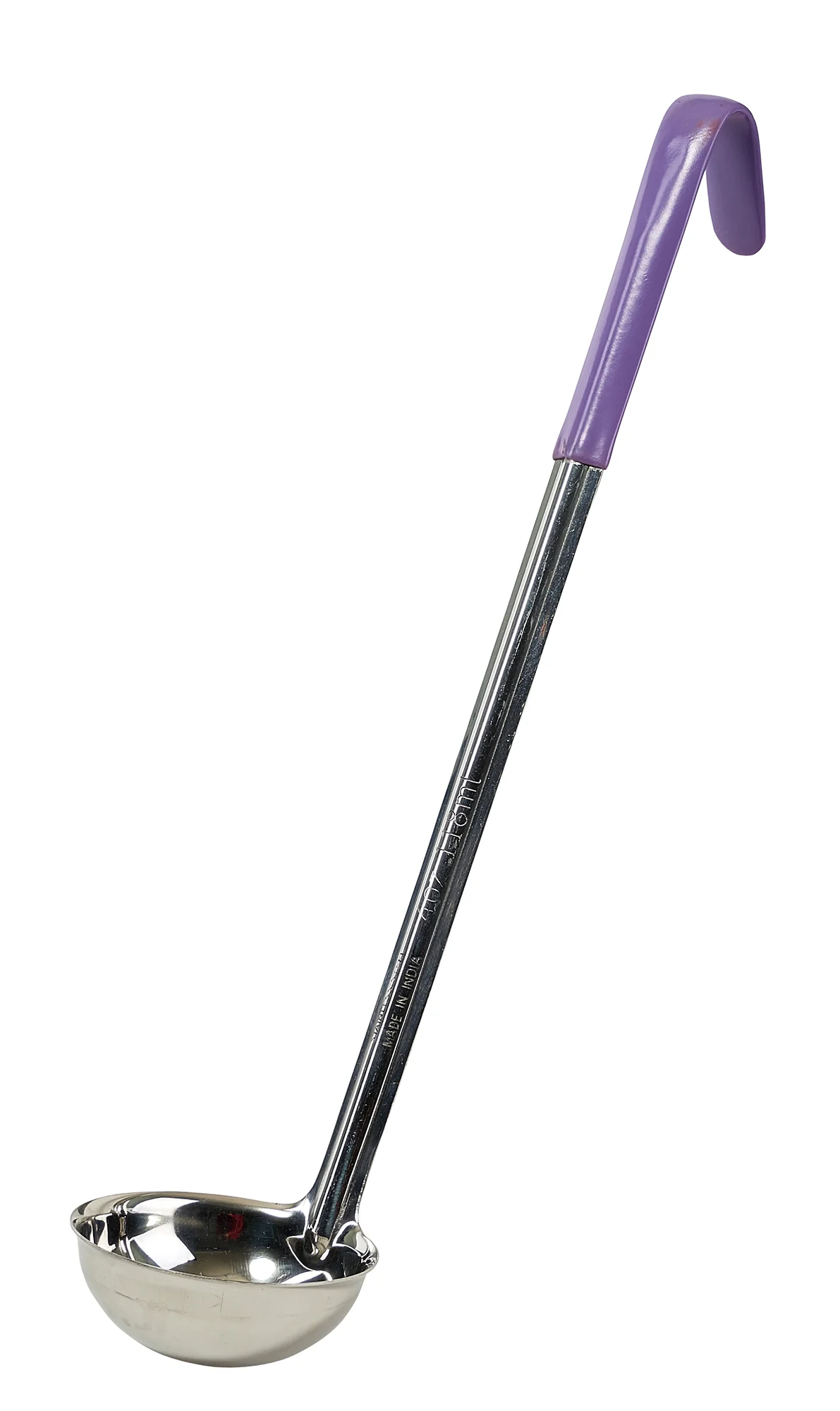 Winco LDC-4P 4 Oz. Color-Coded Ladle Allergen Free Purple Stainless Steel - Image 2