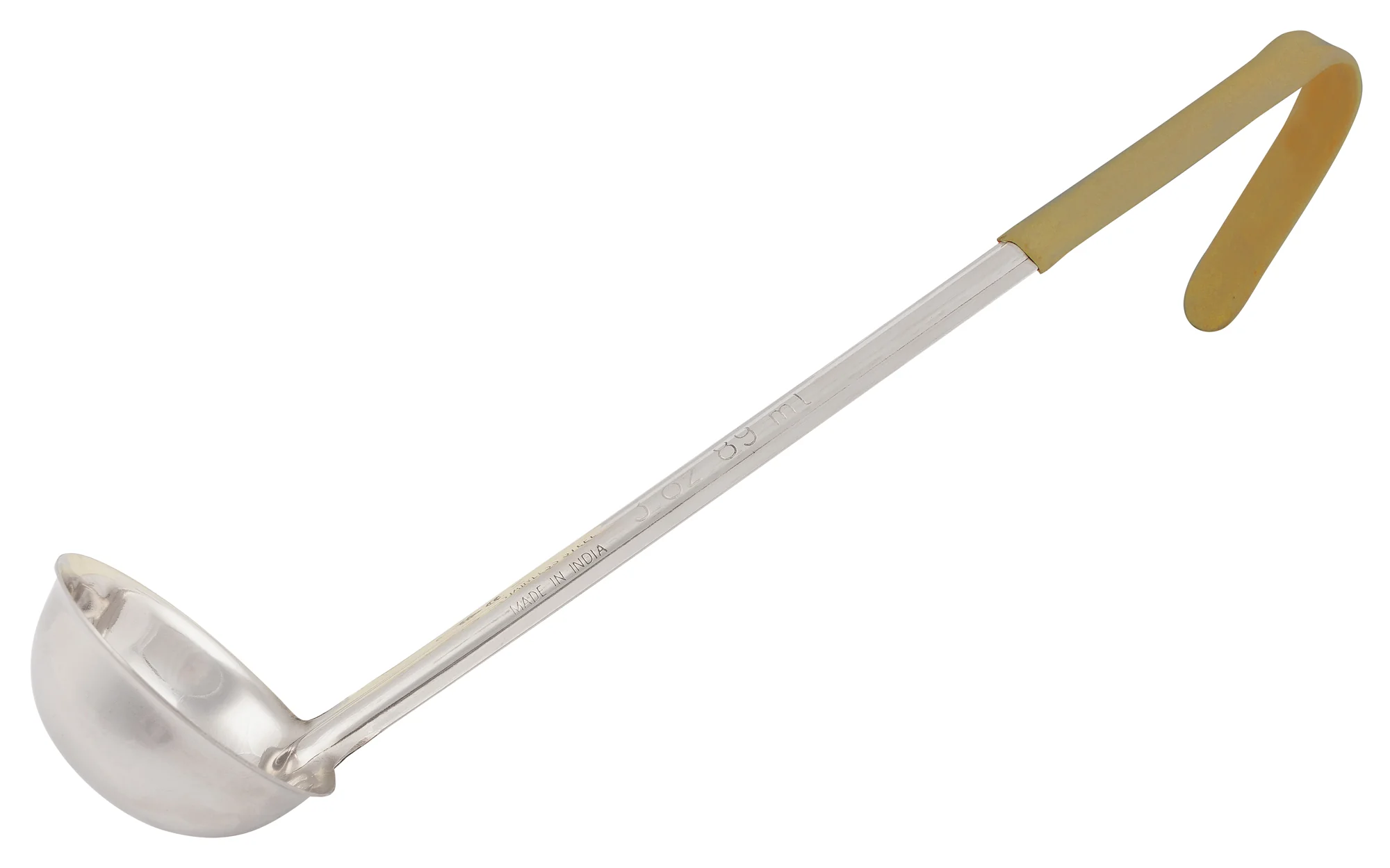 Winco LDCN-3 3 Oz. Ladle One-piece Tan Stainless Steel with Ergonomic Handle - Image 2