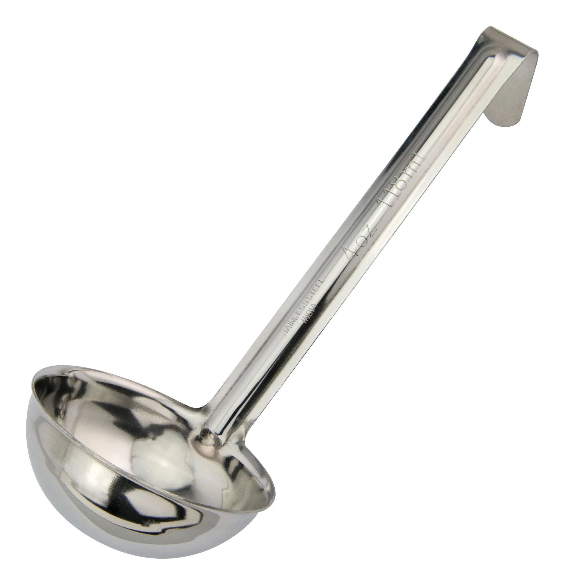 Winco LDI-40SH 4 Oz Ladle Stainless Steel Mirror Finish with 6 Inch Handle - Image 2