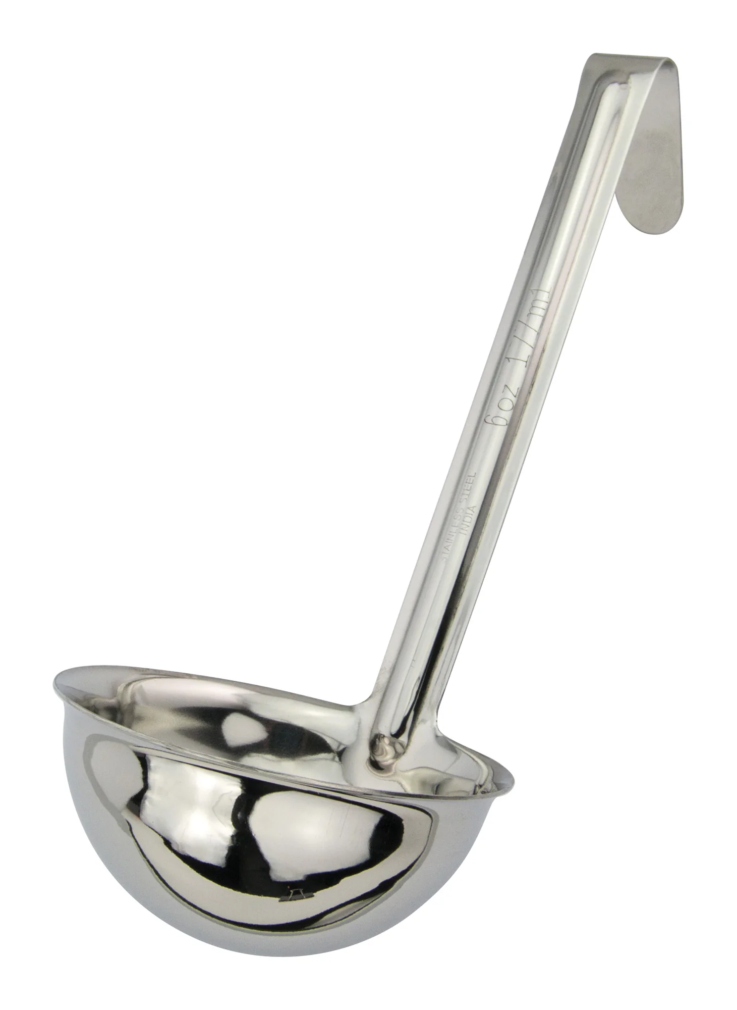Winco LDI-60SH 6 Oz Ladle One-piece Stainless Steel Mirror Finish - Image 2