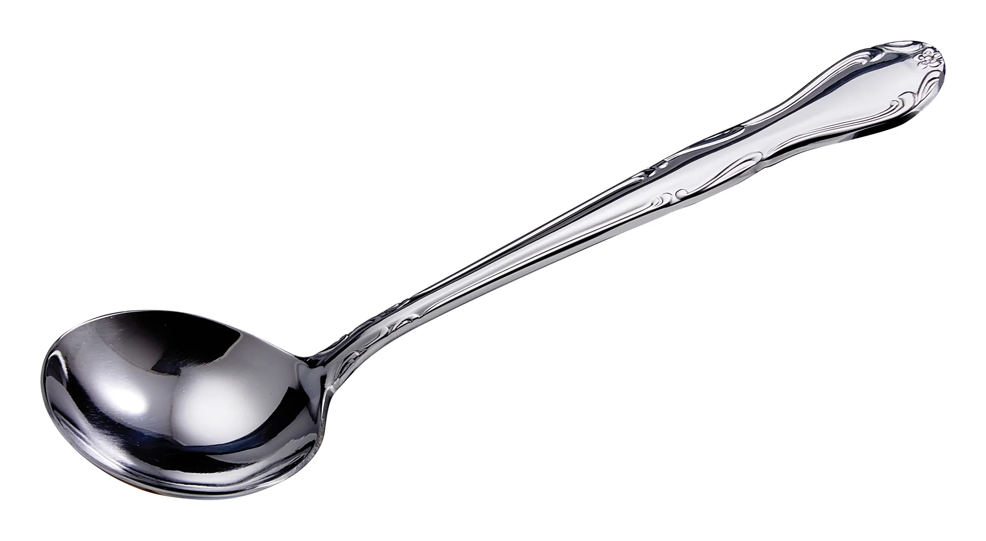 Winco LE-1 1 Oz Stainless Steel Gravy Ladle with Ergonomic Handle 7 Inch - Image 2