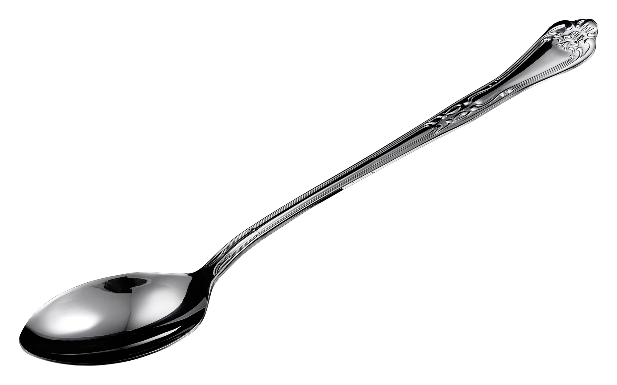 Winco LE-13 13 Inch Stainless Steel Serving Spoon Solid with Polished Finish - Image 2