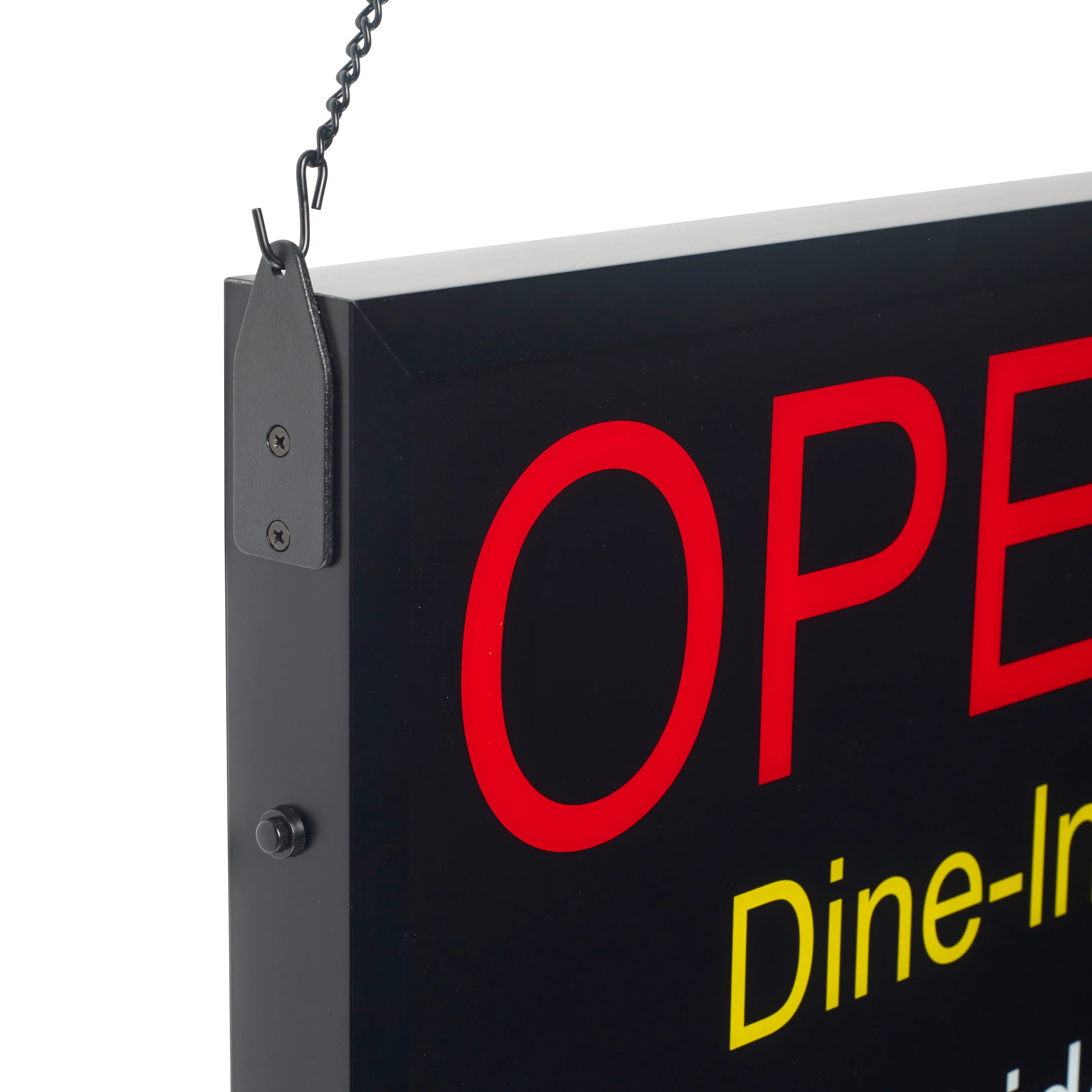 Winco LED-20 19 Inch LED Sign Rectangular Open Dine-In Curbside Take-Out Delivery - Image 5