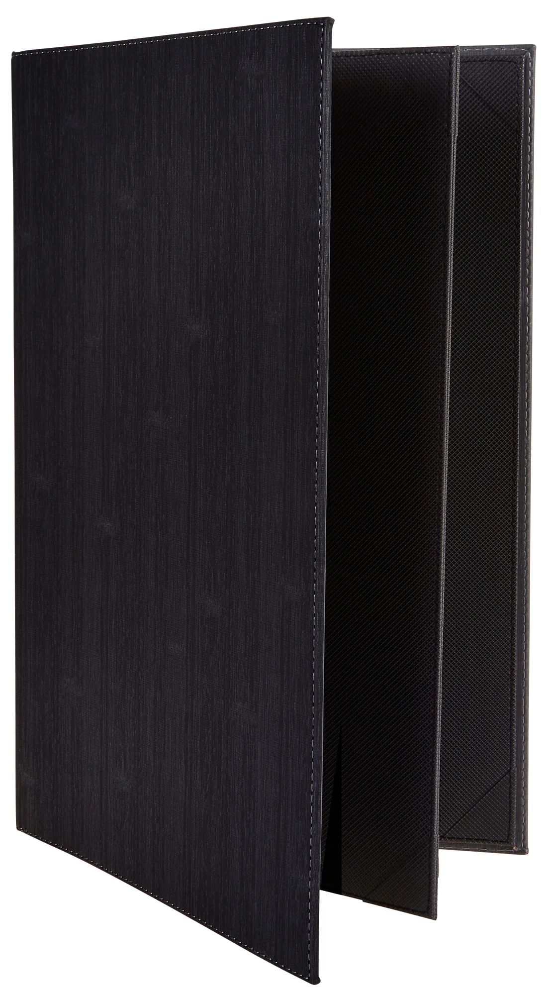 Winco LMF-811BK Menu Cover Four Views Letter Size Leather-like - Durable Display - Image 2