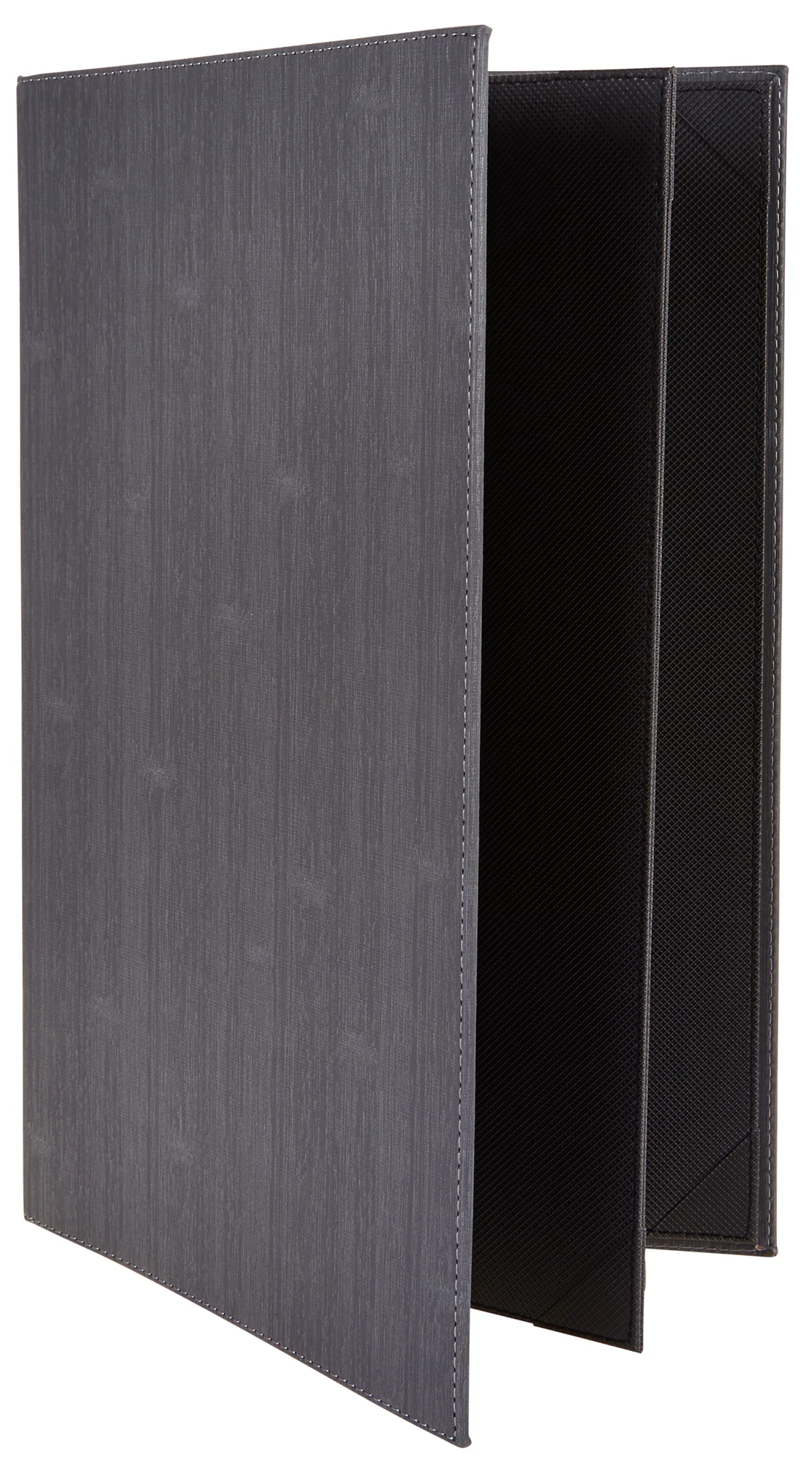 Winco LMF-814GY 14 Inch Menu Cover Four Views Leather-Like Gray - Image 3