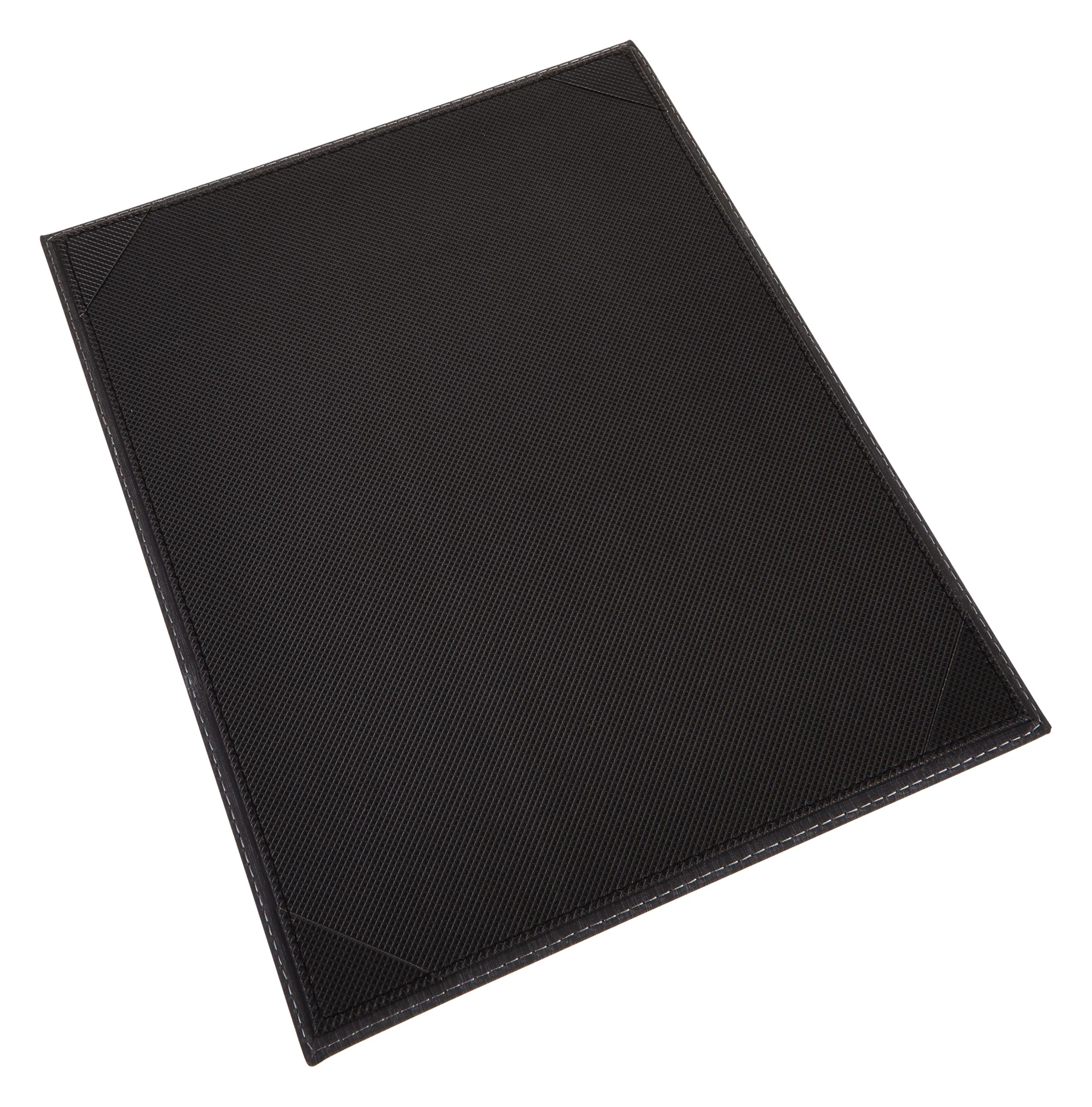 Winco LMS-811BK Letter Size Menu Cover Leather-like Black with Picture Corners - Image 3