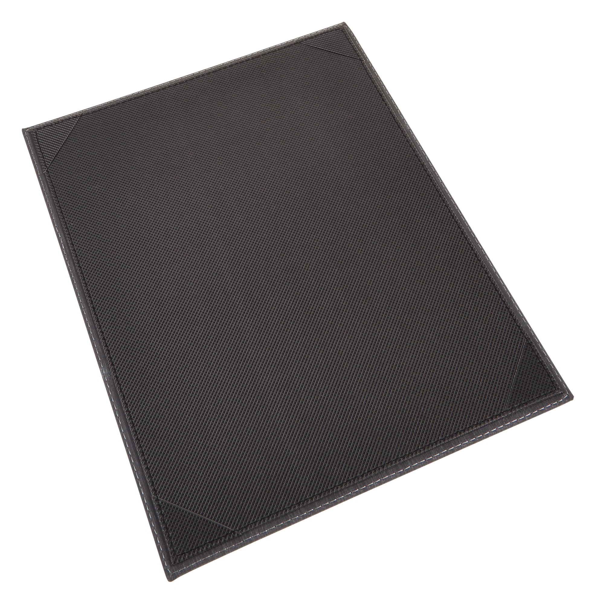 Winco LMS-811GY Letter Size Menu Cover Leather-like with Picture Corners Gray - Image 3