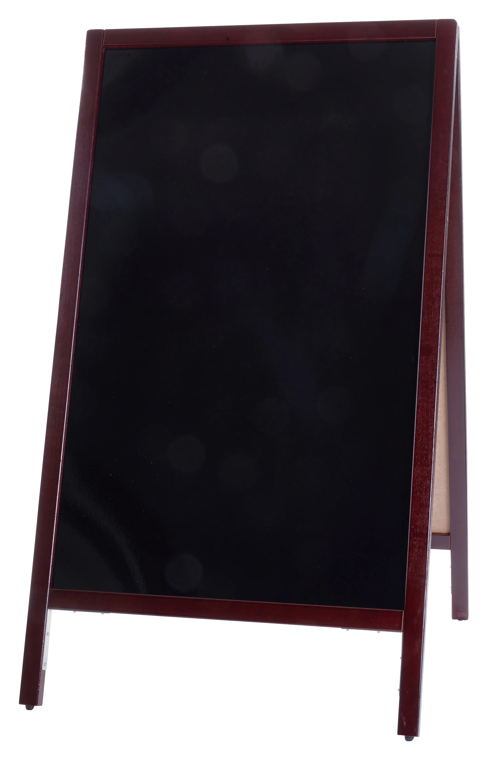 Winco MBAF-4 25-1/4 Inch Sidewalk Marker Board Dual-sided Wood Frame Mahogany - Image 2
