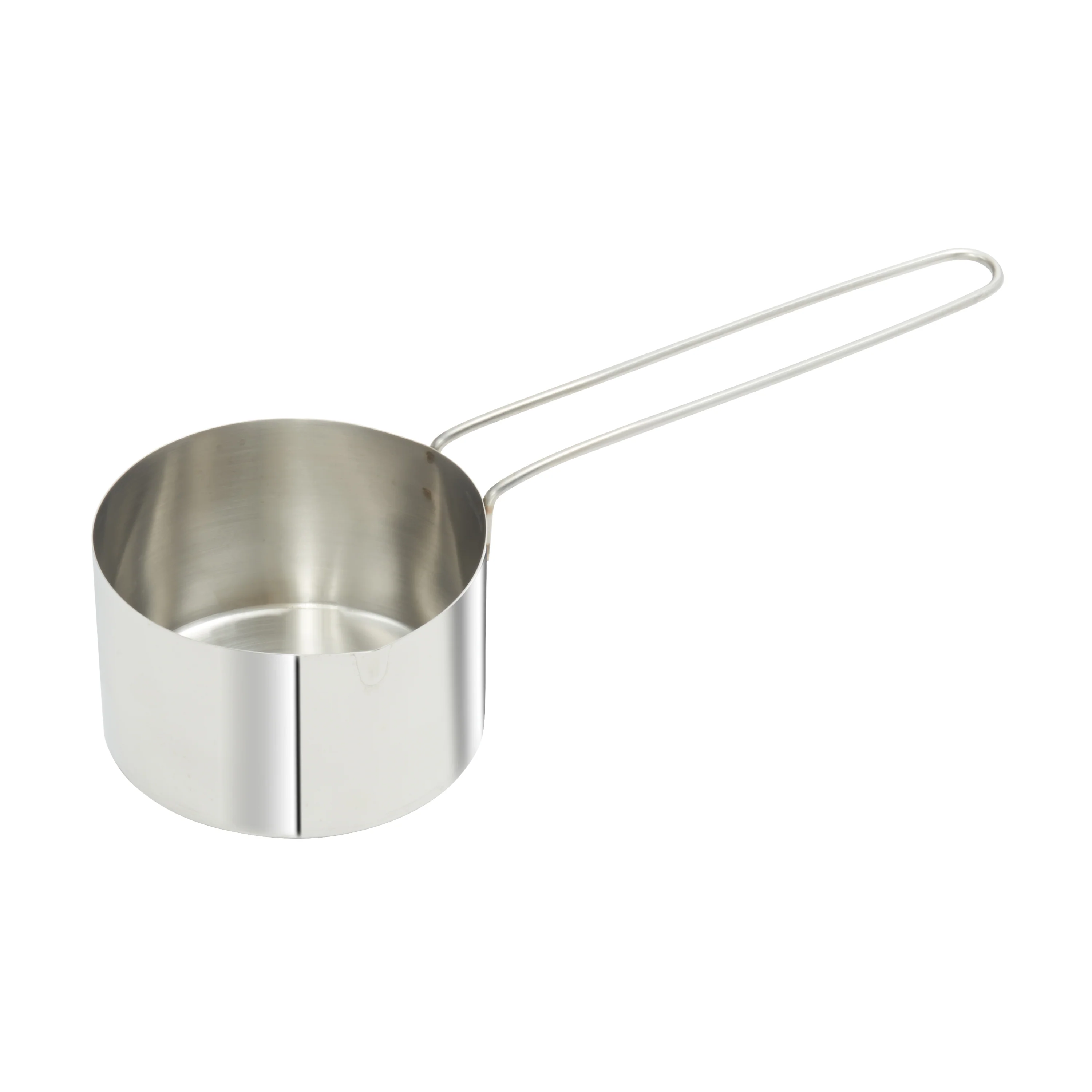 Winco MCPL-125C Stainless Steel Measuring Cup with 6" Long Loop Handle, 1-1/4 Cup - Image 2