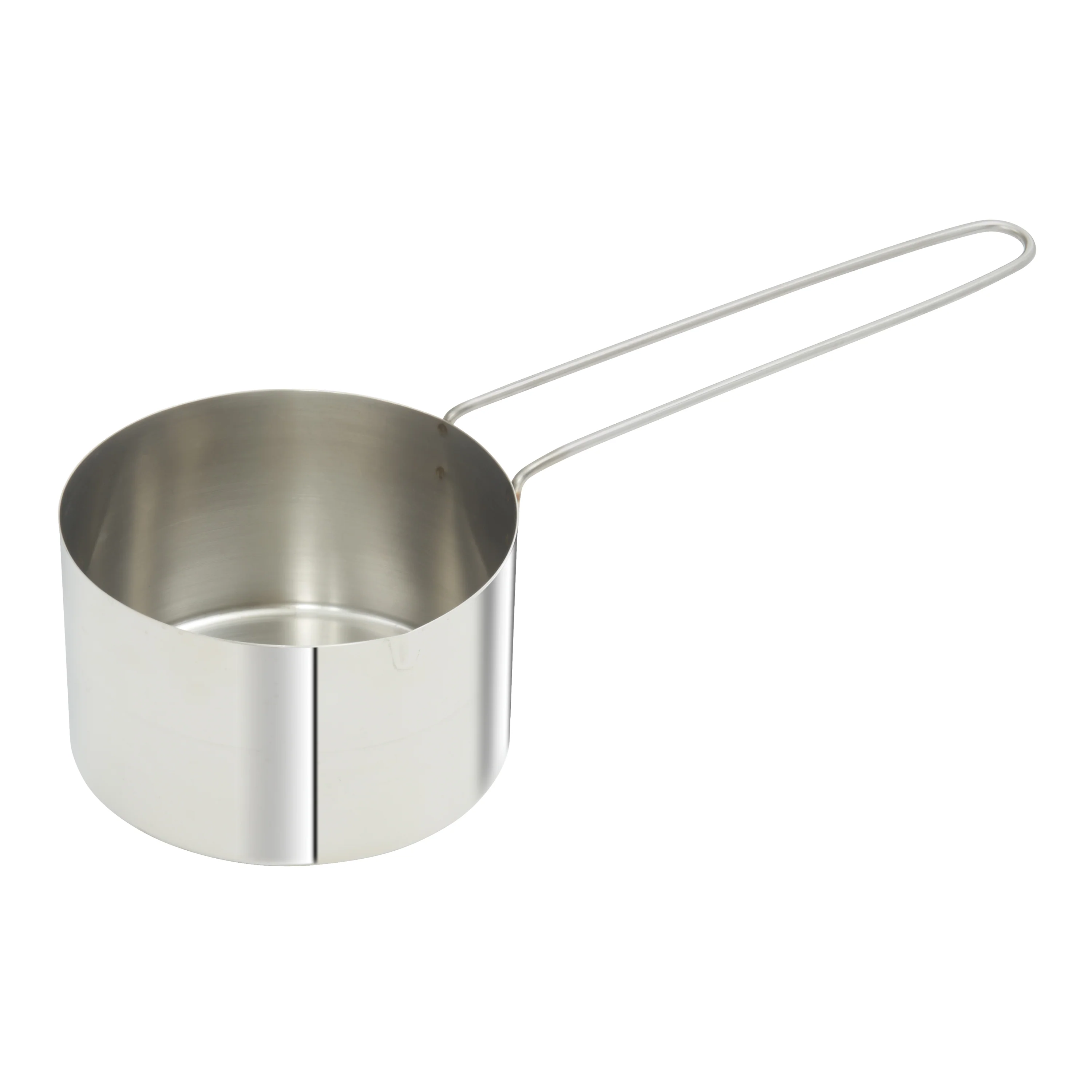 Winco MCPL-175C Stainless Steel Measuring Cup with 6" Long Loop Handle, 1-3/4 Cup - Image 2