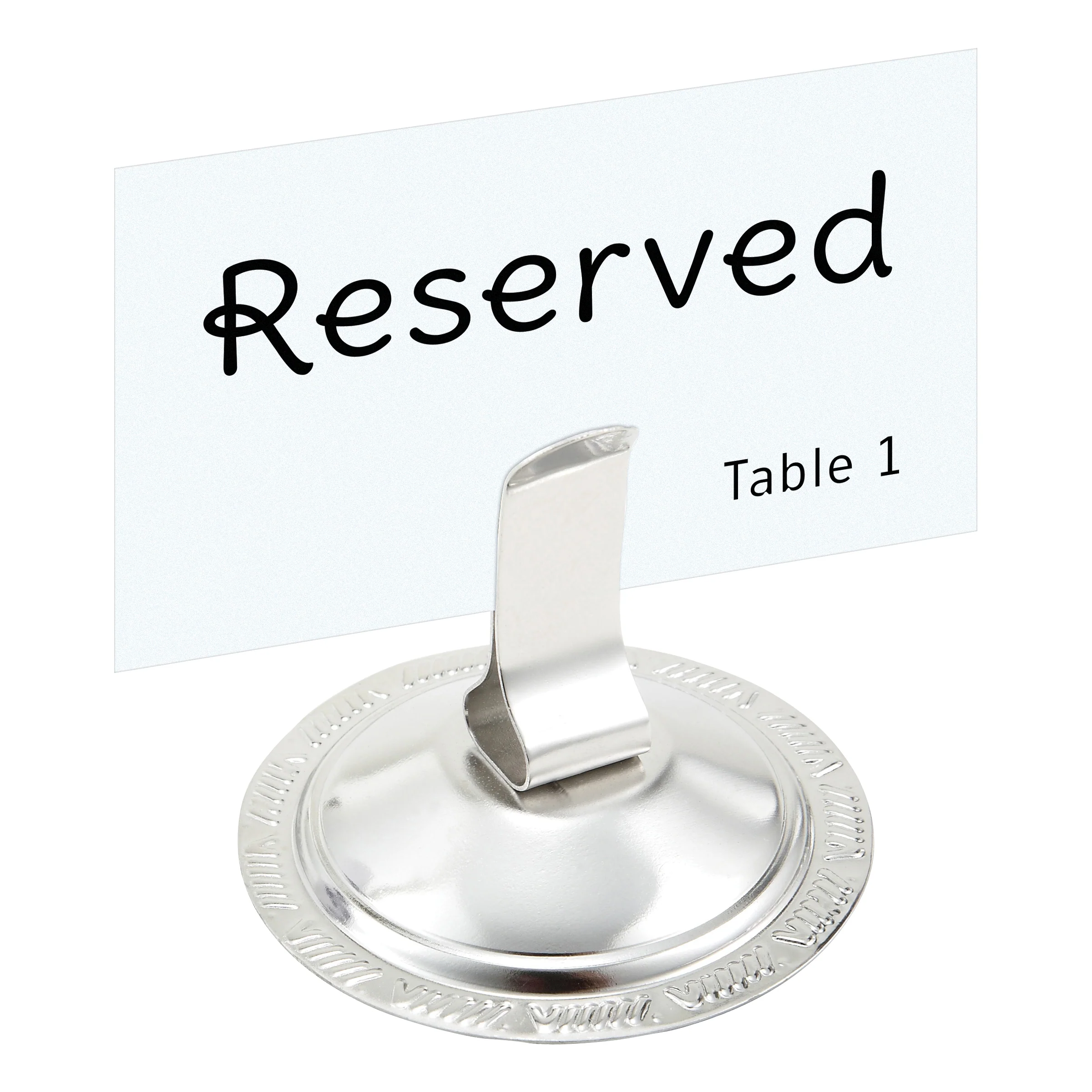 Winco MH-2C 2-1/2 Inch Menu Card Clip Stainless Steel with Slip-On Design - Image 2