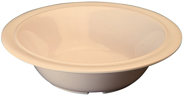 Winco MMB-12 12 Oz. Tan Round Soup and Cereal Bowl Melamine NSF - Image 2