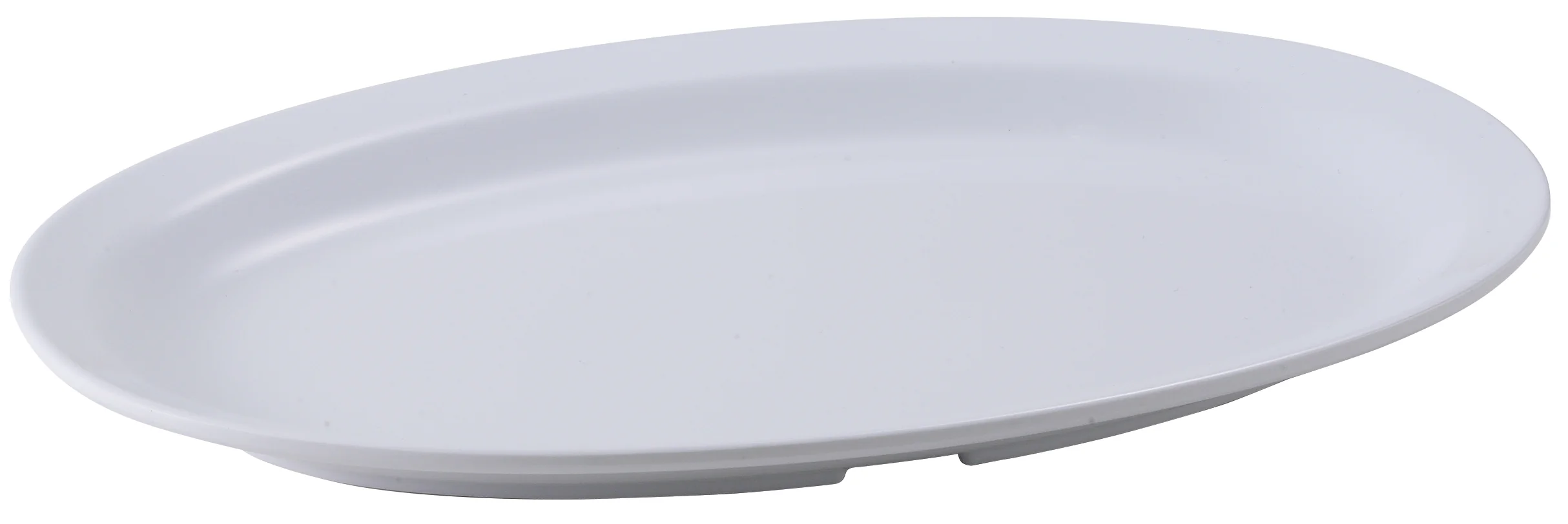 Winco MMPO-118W 11 Inch Oval Narrow Rim Platter Plastic White with Heat Resistance