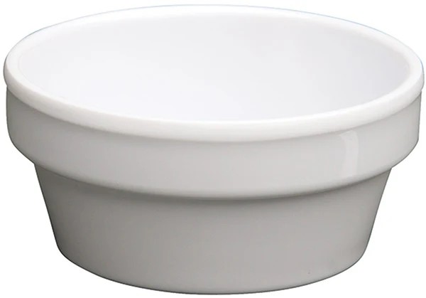 Winco MMSC-2W 2-1/2 Oz Round Sauce Cup White Melamine Dishwasher Safe