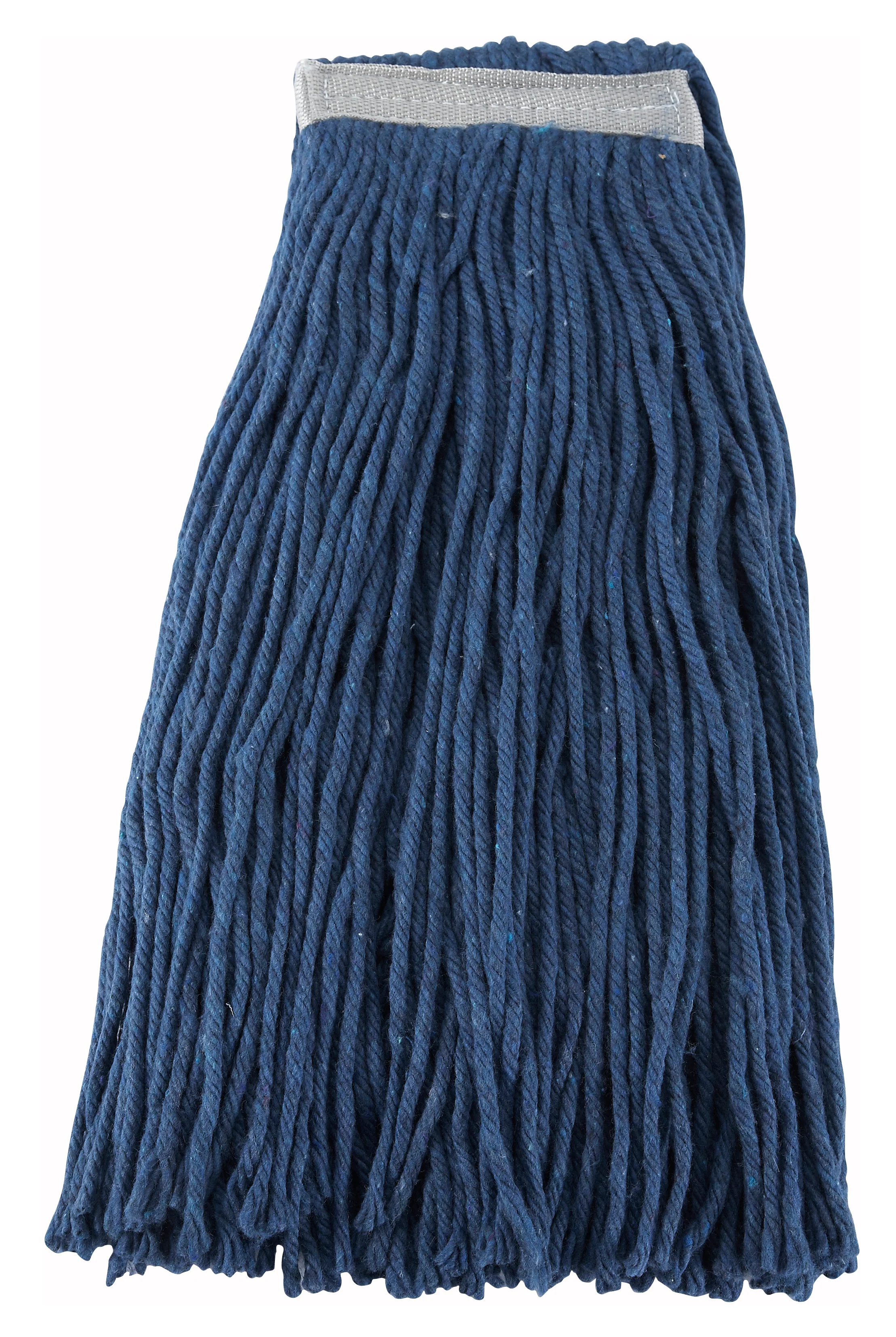Winco 20 oz Blue Cut-End Wet Mop Head - Heavy-Duty Cotton Yarn