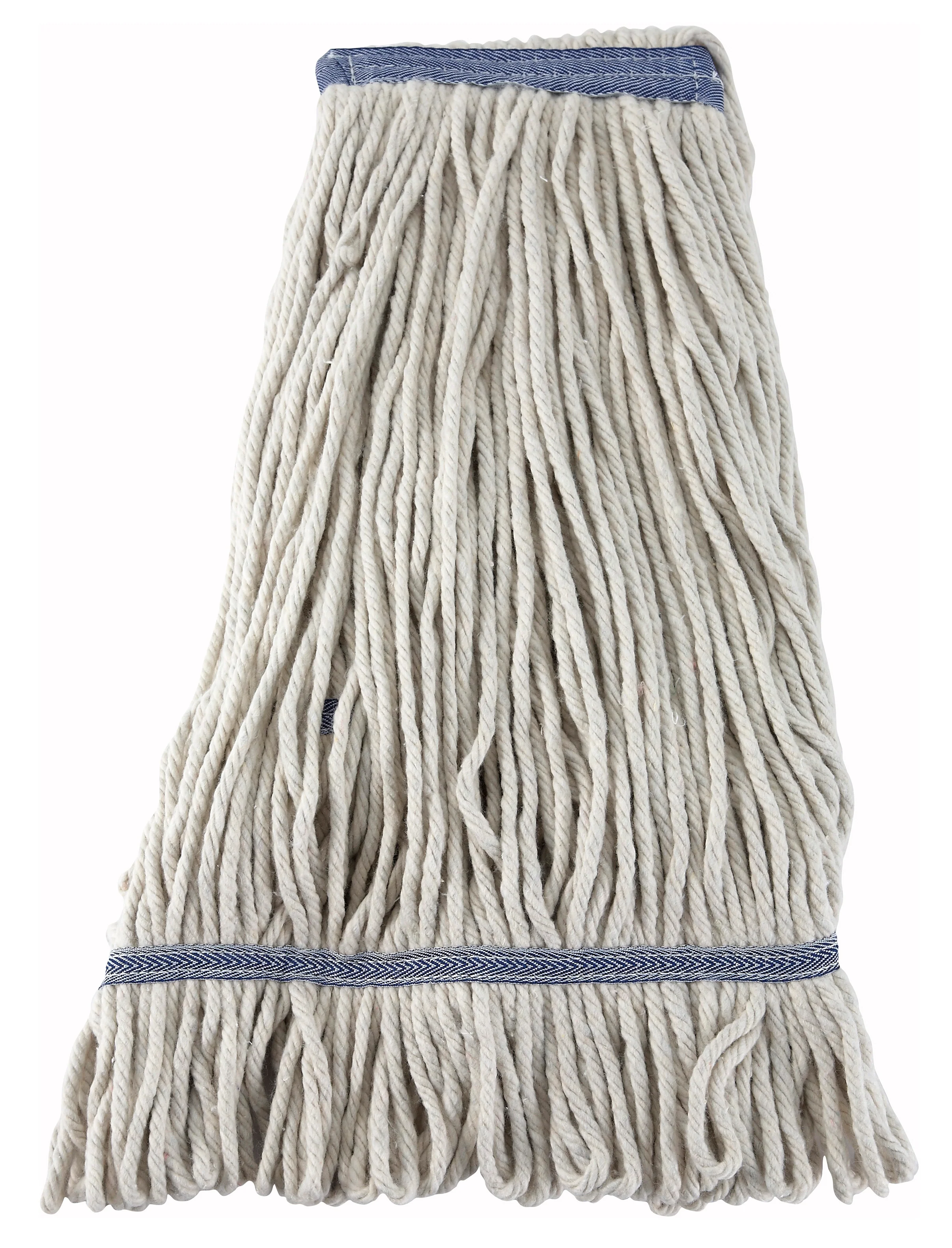 Winco MOP-24W 24 Oz. Wet Mop Head Loop End 4-Ply Poly Cotton White