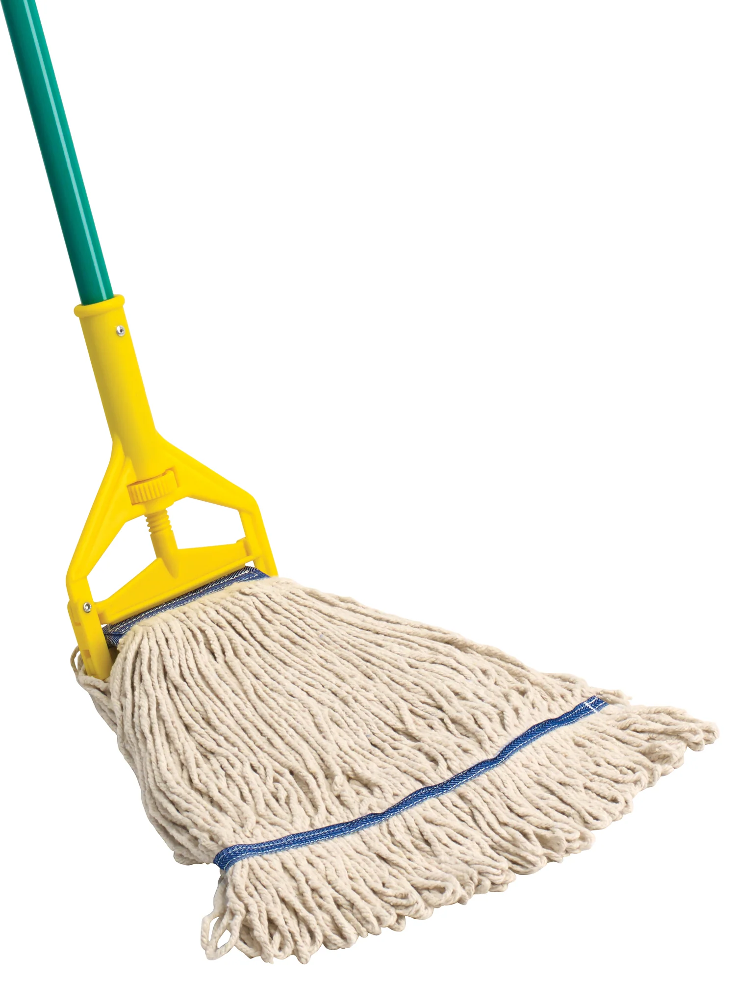 Winco MOP-24W 24 Oz. Wet Mop Head Loop End 4-Ply Poly Cotton White - Image 2