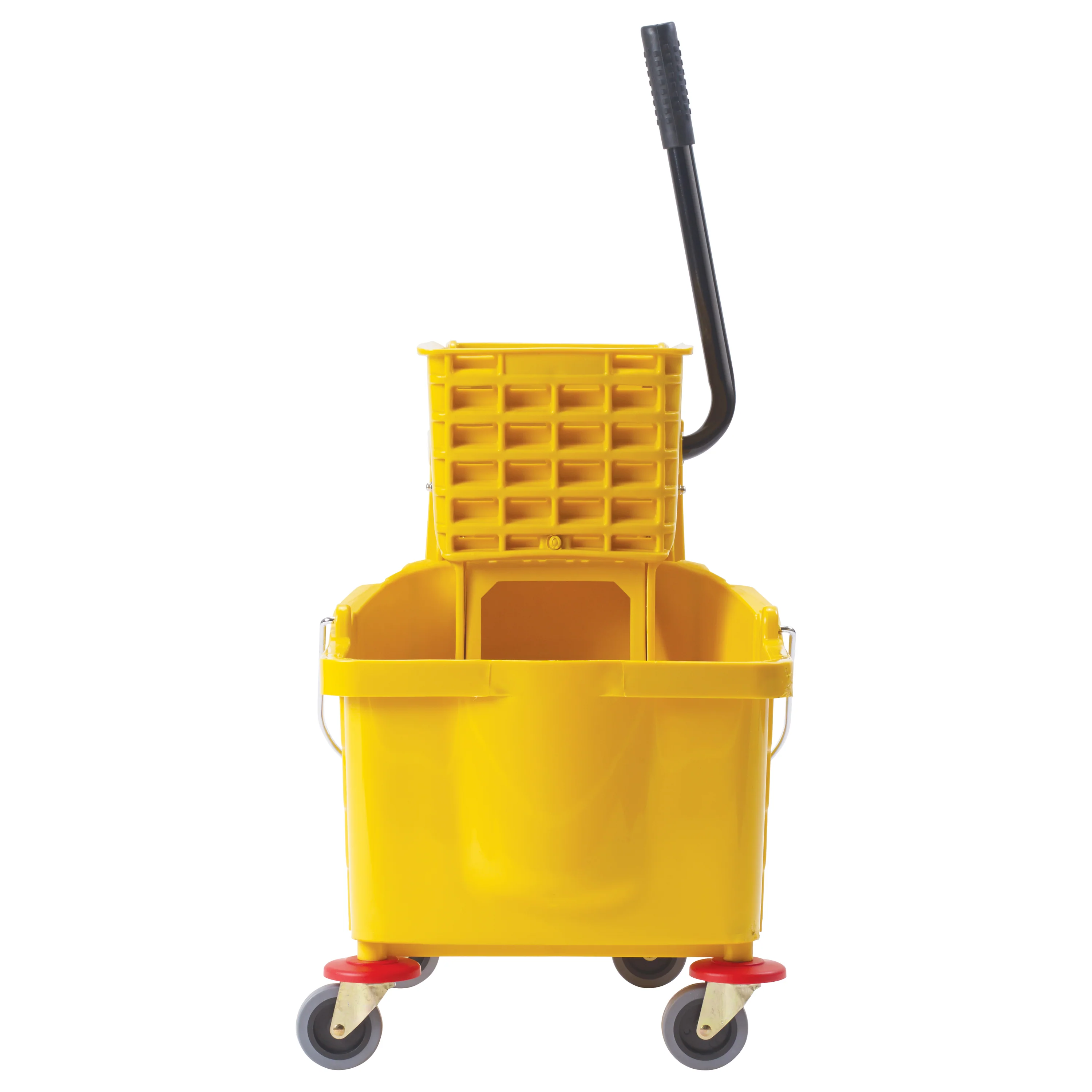 Winco MPB-36 36 Qt Mop Bucket With Wringer Yellow Commercial Grade Cleaning Tool - Image 4