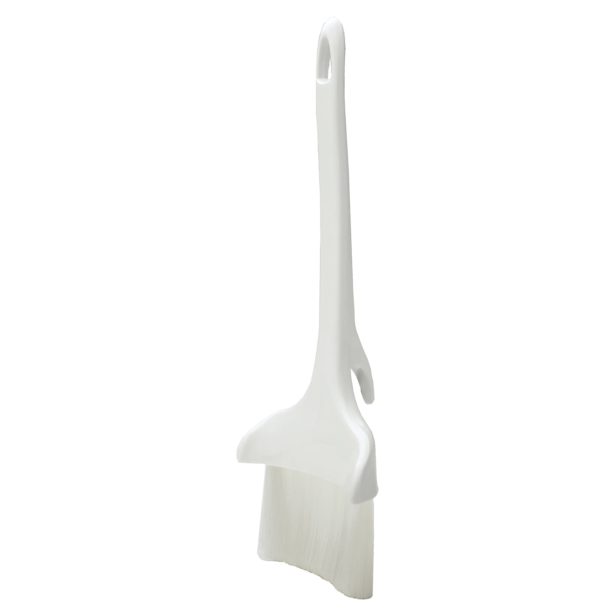 Winco NB-30HK 3 Inch Pastry Brush Concave Hook Nylon Bristles Plastic Handle White - Image 2