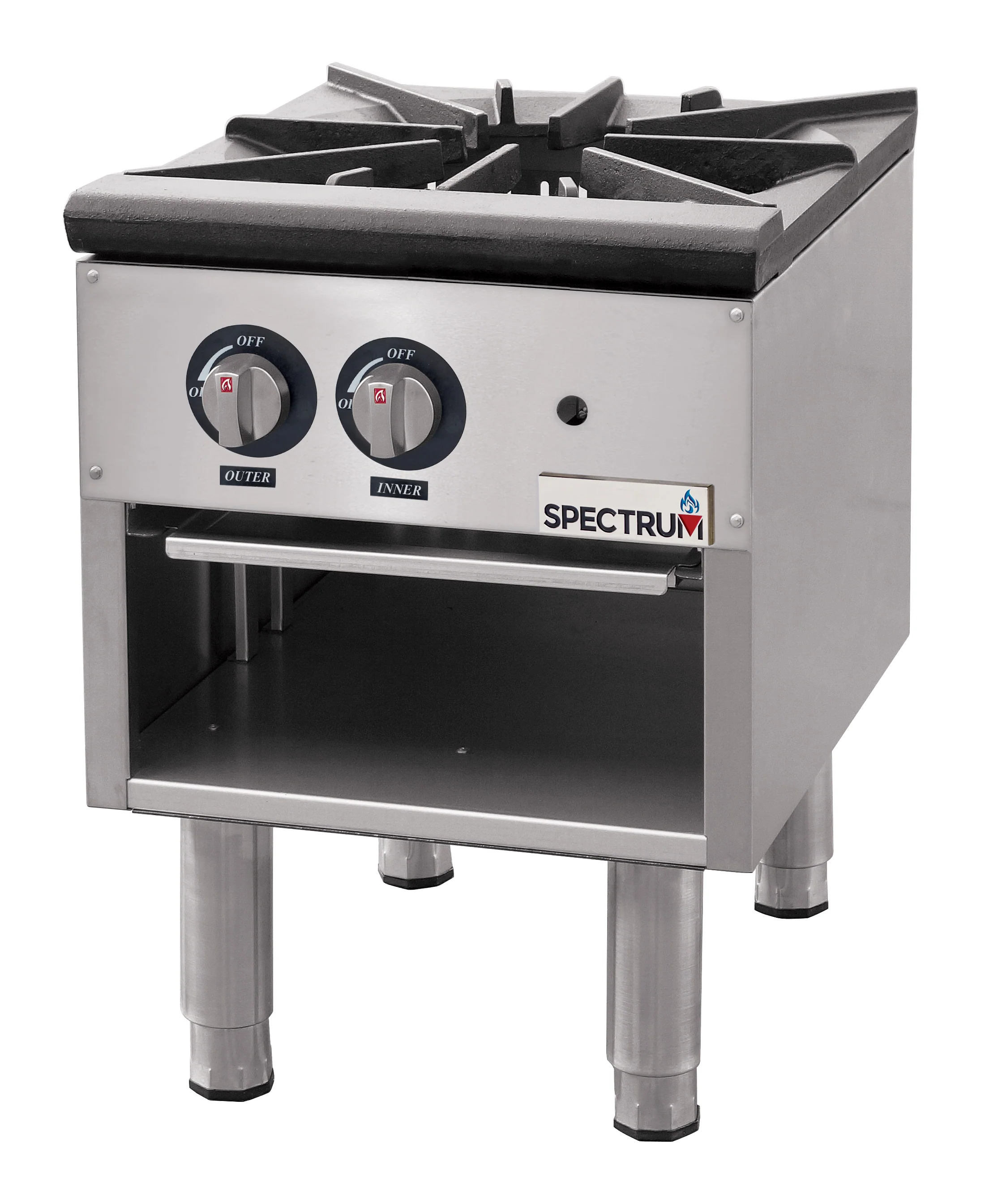 Winco NGSP-1 18 Inch Gas Stock Pot Stove with Three-ring Cast Iron Burner 80,000 BTU - Image 2