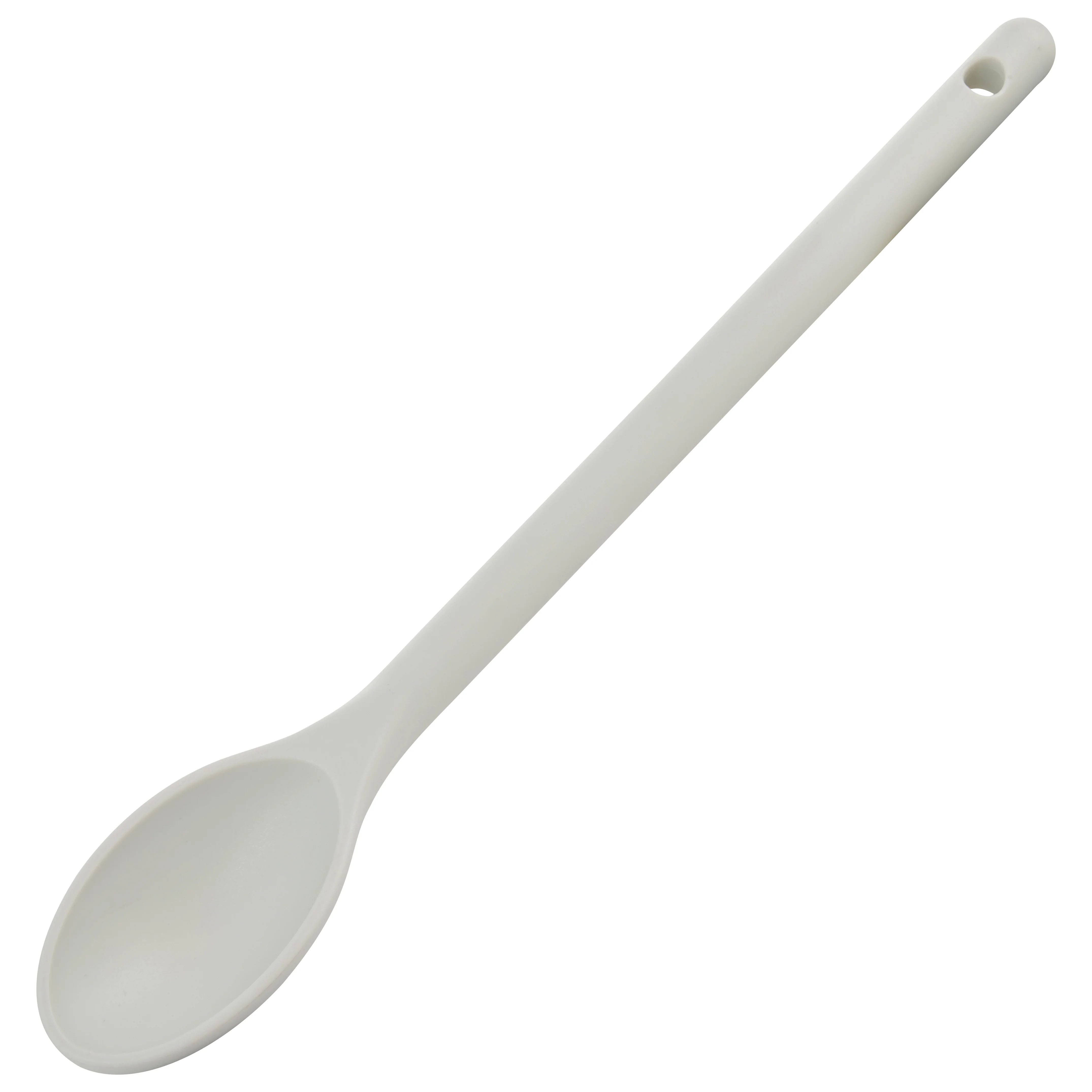 Winco NS-12W 12 Inch One-piece Serving Spoon Heat Resistant BPA Free Nylon Off-white - Image 2