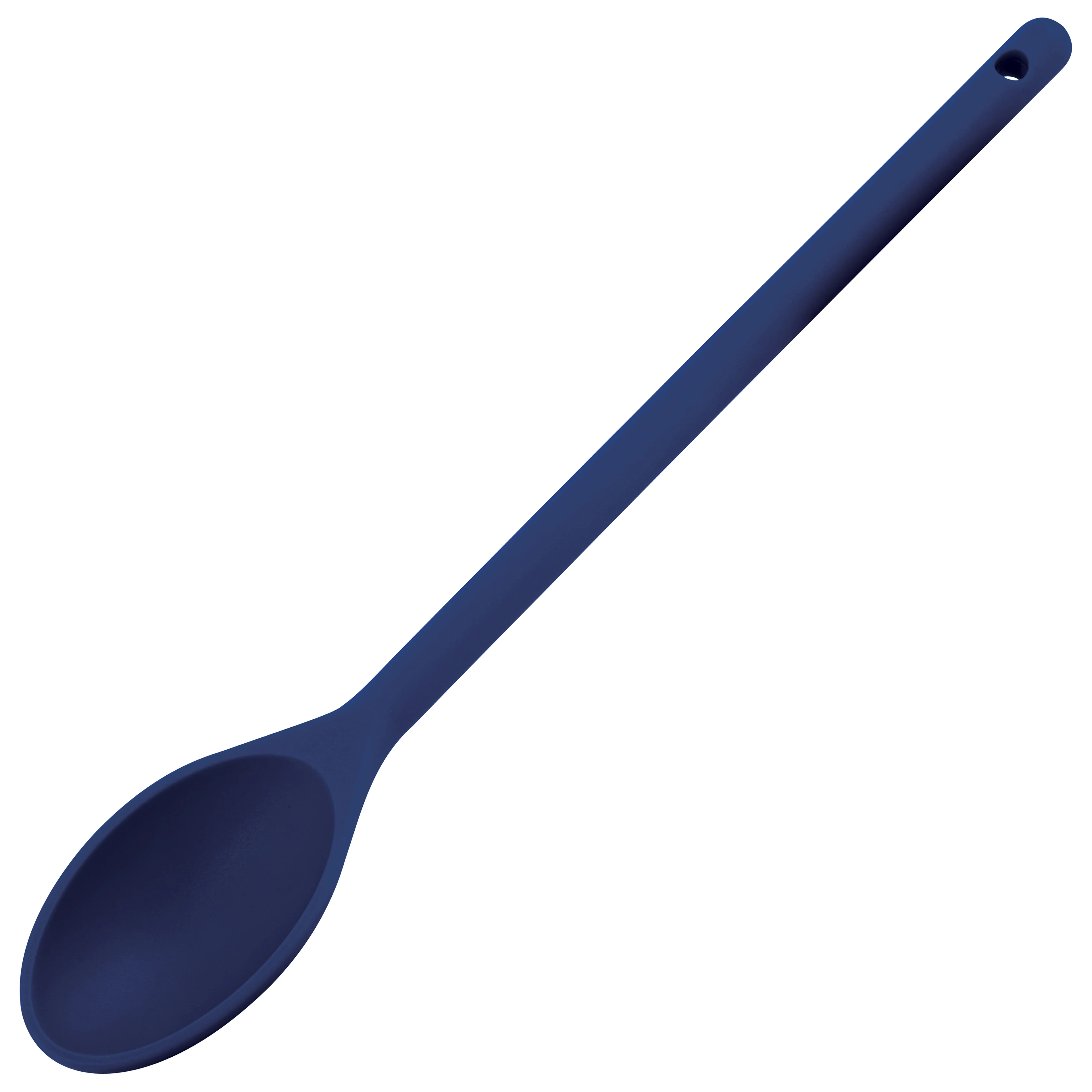 Winco NS-15B 15 Inch Serving Spoon One-piece Nylon Blue BPA Free - Image 2