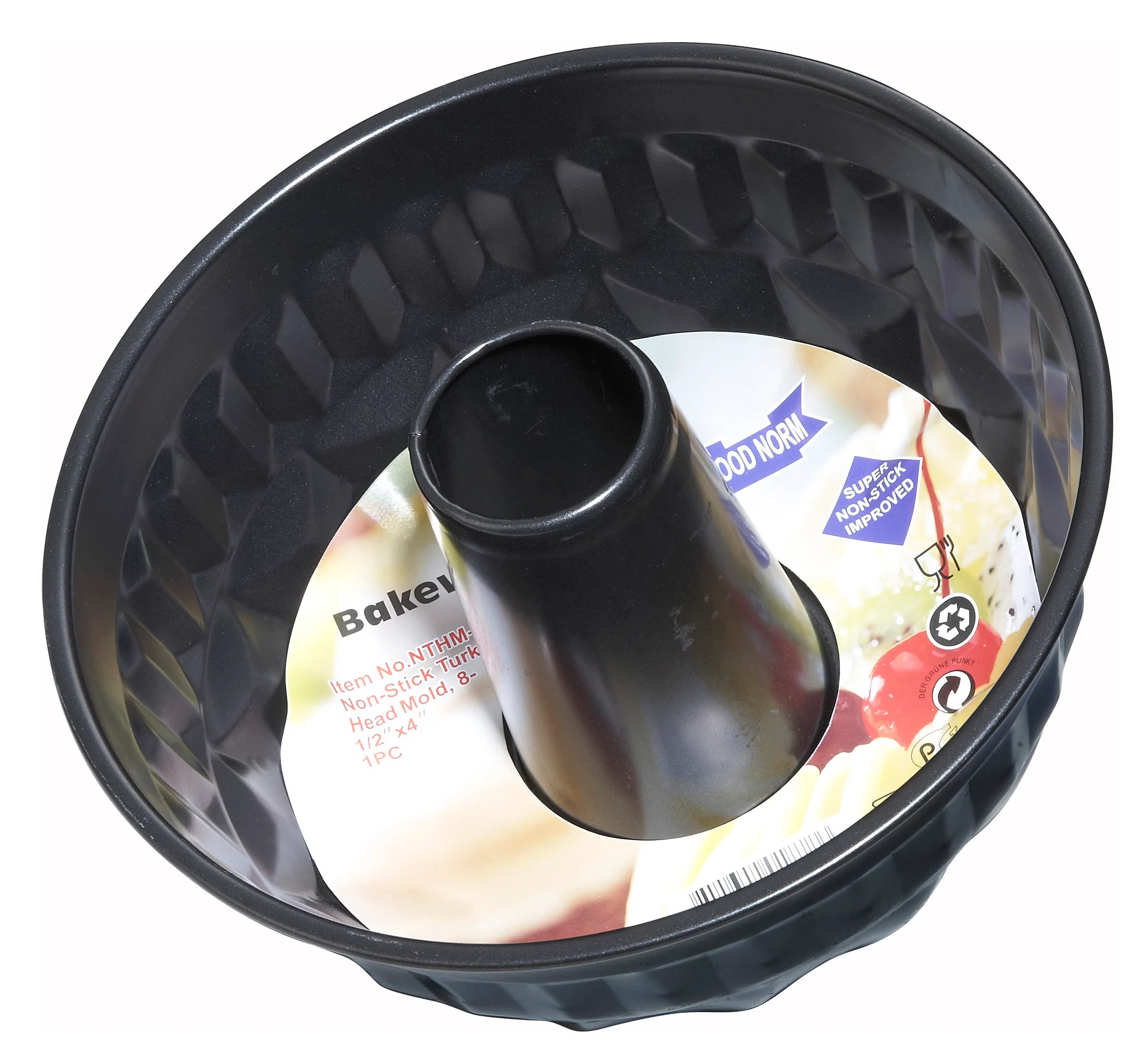 Winco NTHM-8 8-1/2 Inch Turk Head Mold with Non-Stick Coating Carbon Steel - Image 2