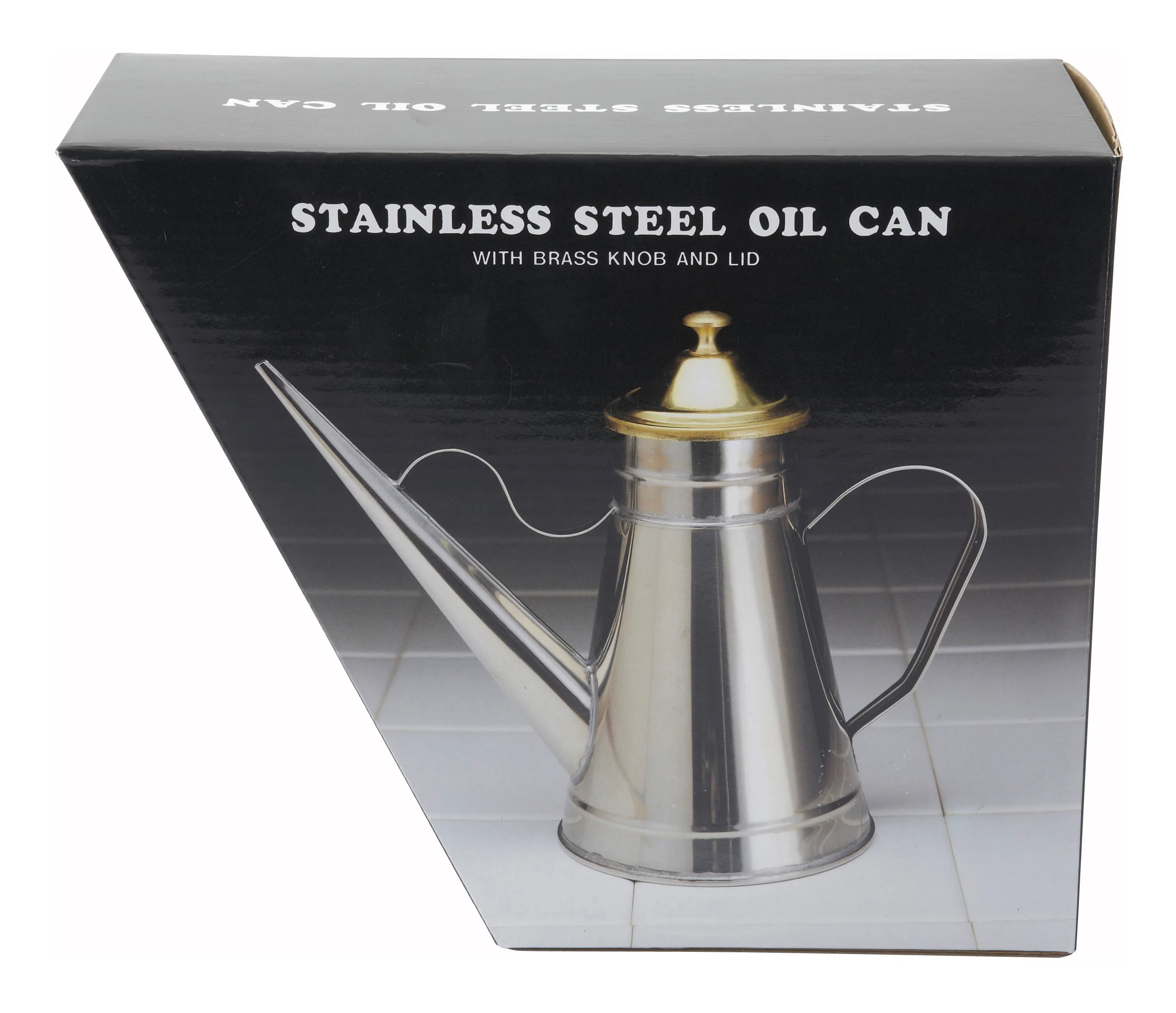 Winco OC-24 24 Oz Oil Can with Brass Cover - Image 3