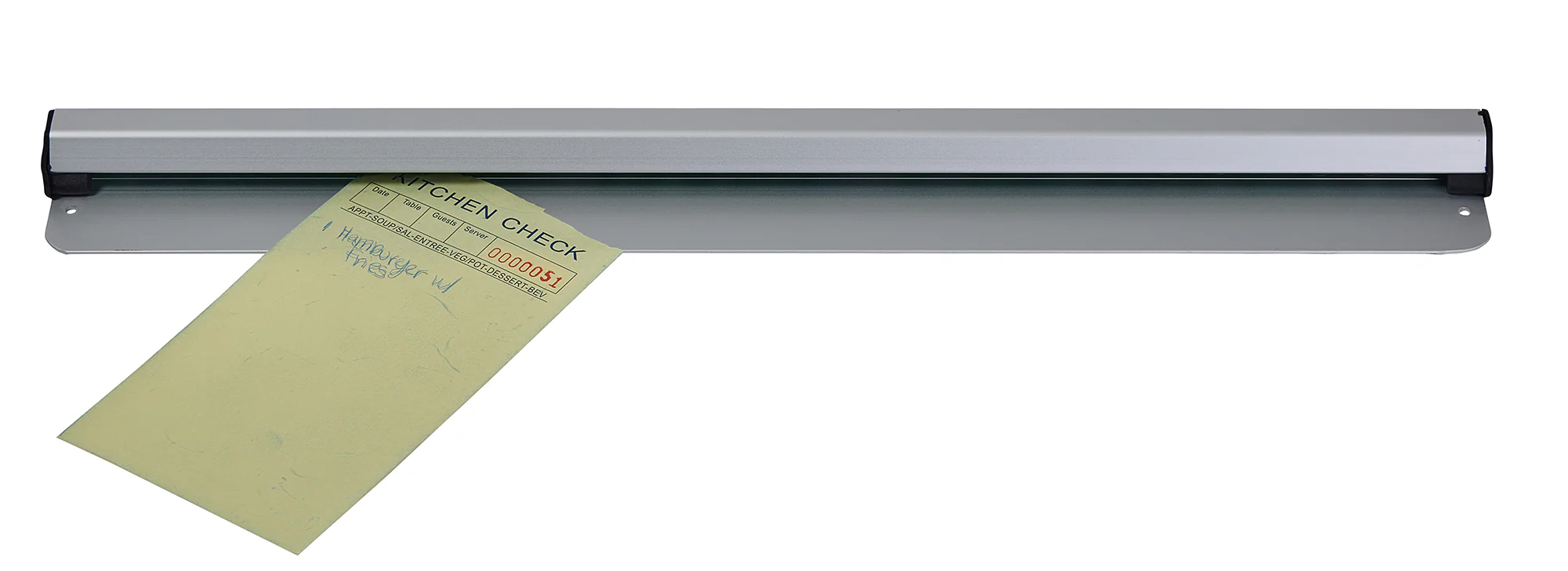 Winco ODR-18N 18 Inch Wall or Counter Mount Check Minder Aluminum Rail - Image 2